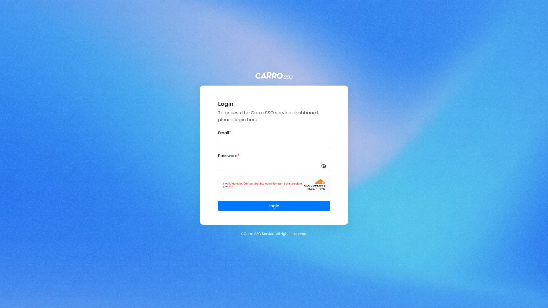 website screenshot of https://sso-dashboard-prod.pages.dev/