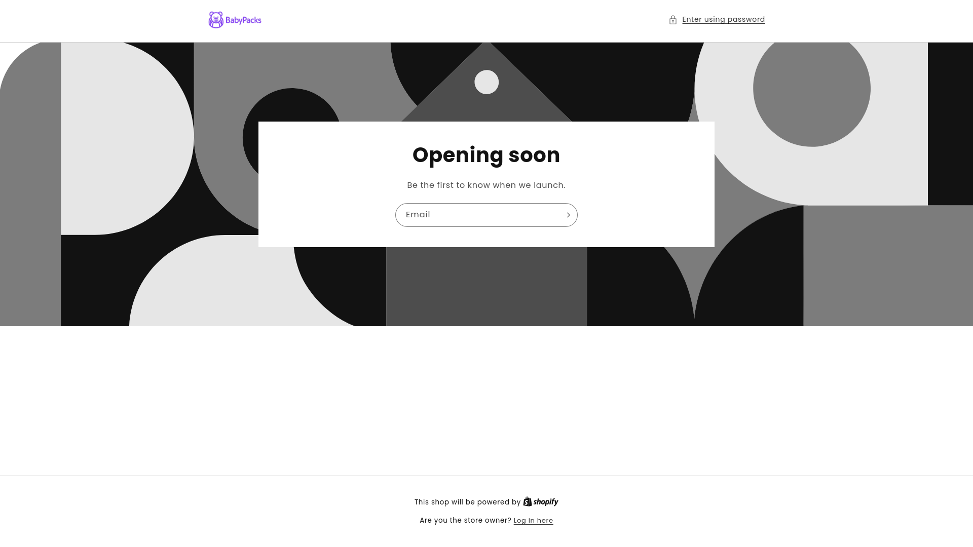 website screenshot of https://babypacks.shop/