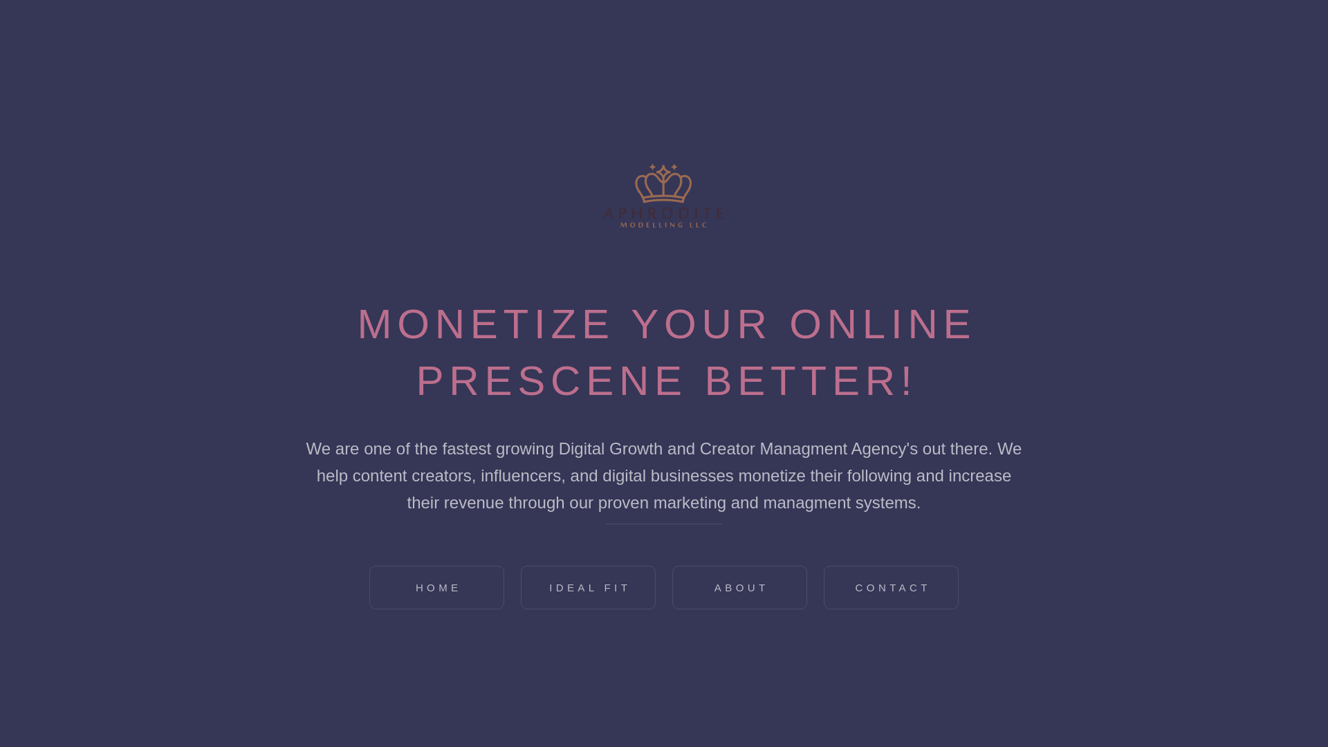 website screenshot of https://aphroditemodelling.org/