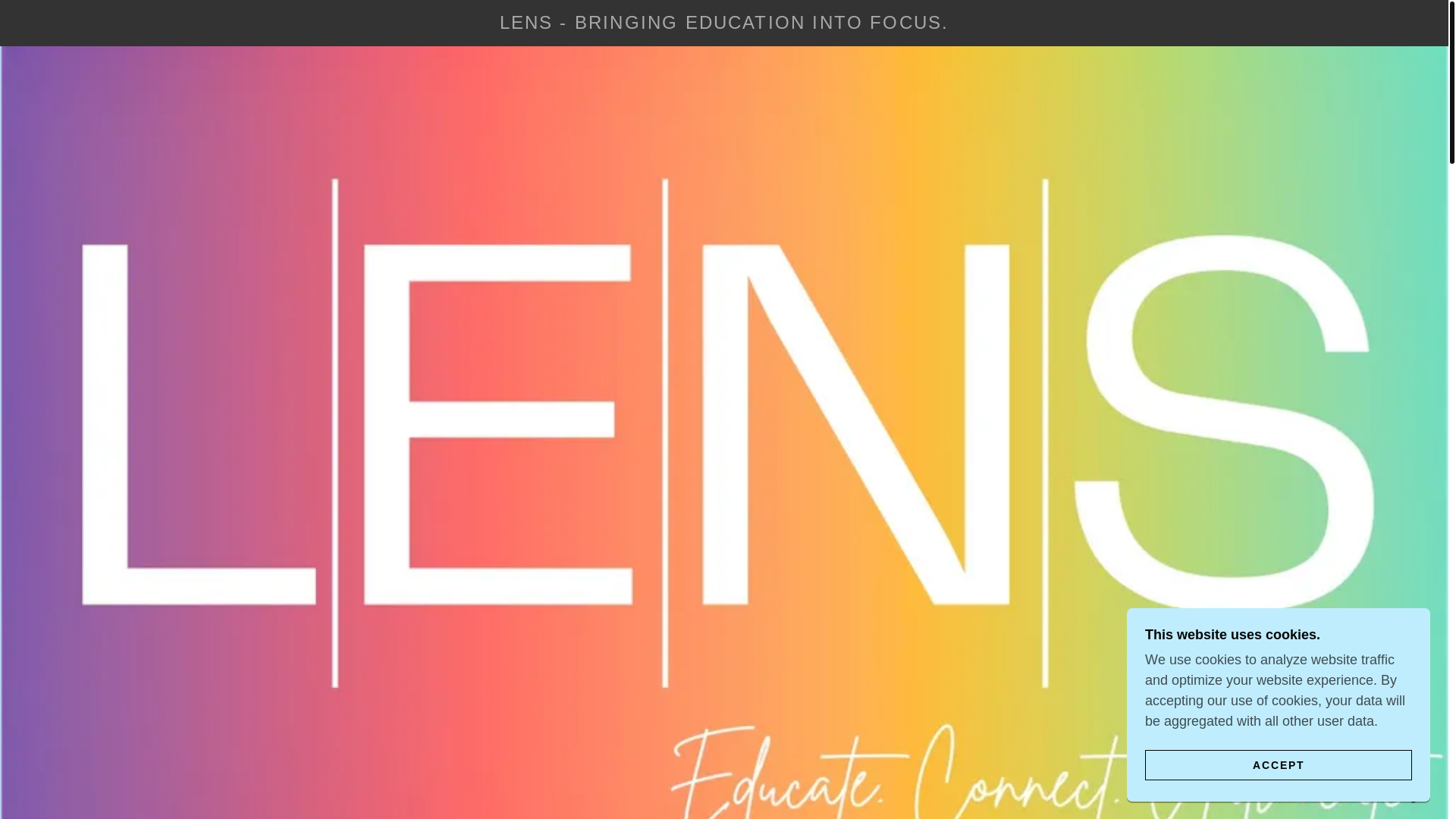 website screenshot of https://lenseducation.org/