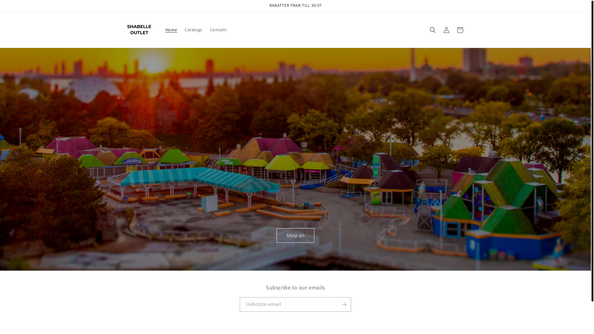 website screenshot of https://shabelleoutlets.store/