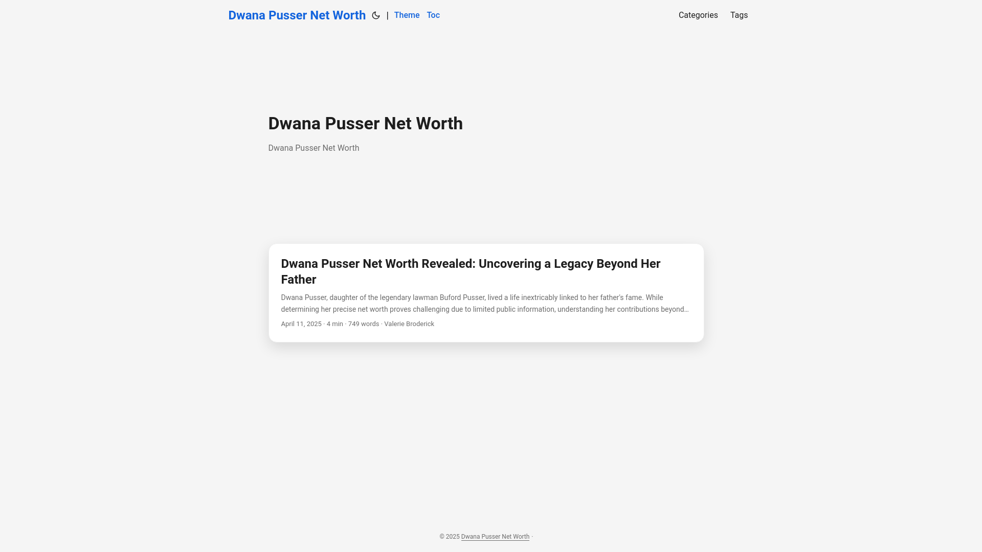 website screenshot of https://dwana-pusser-net-worth.pages.dev/