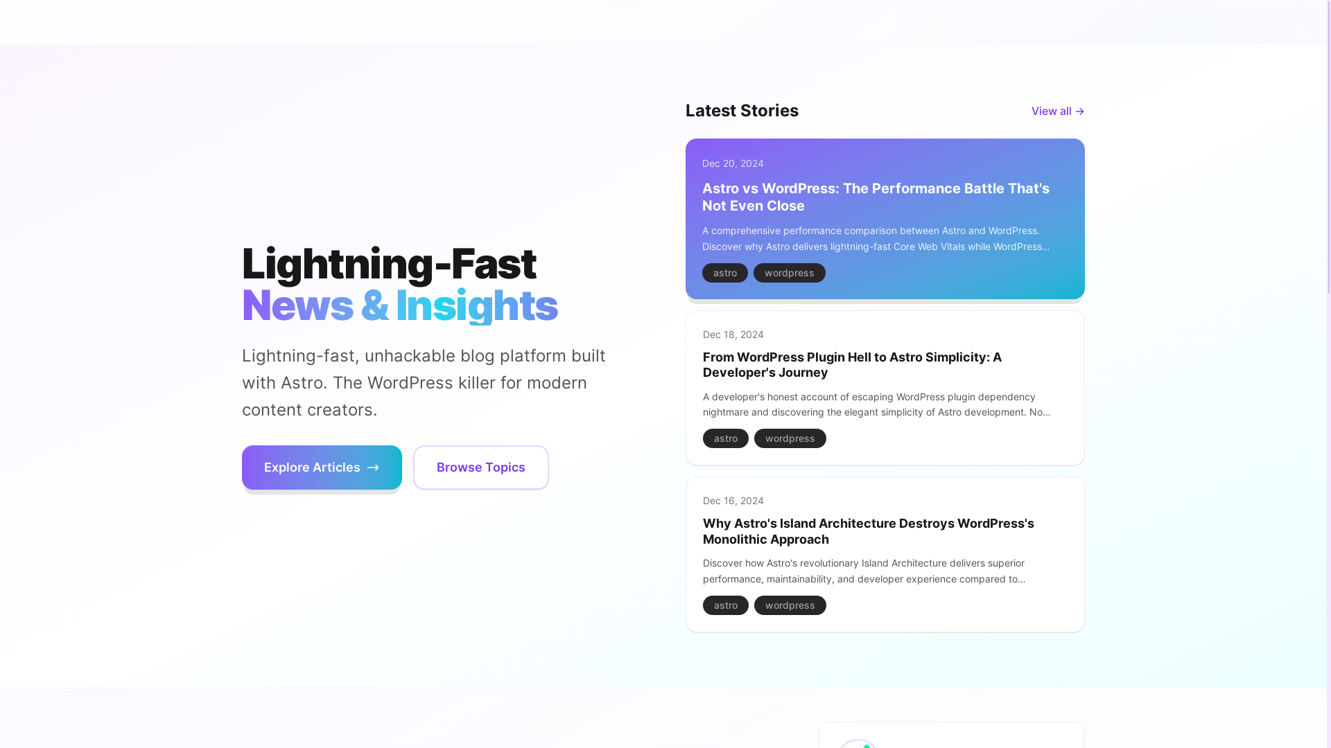 website screenshot of https://tech-blog-662313.pages.dev/