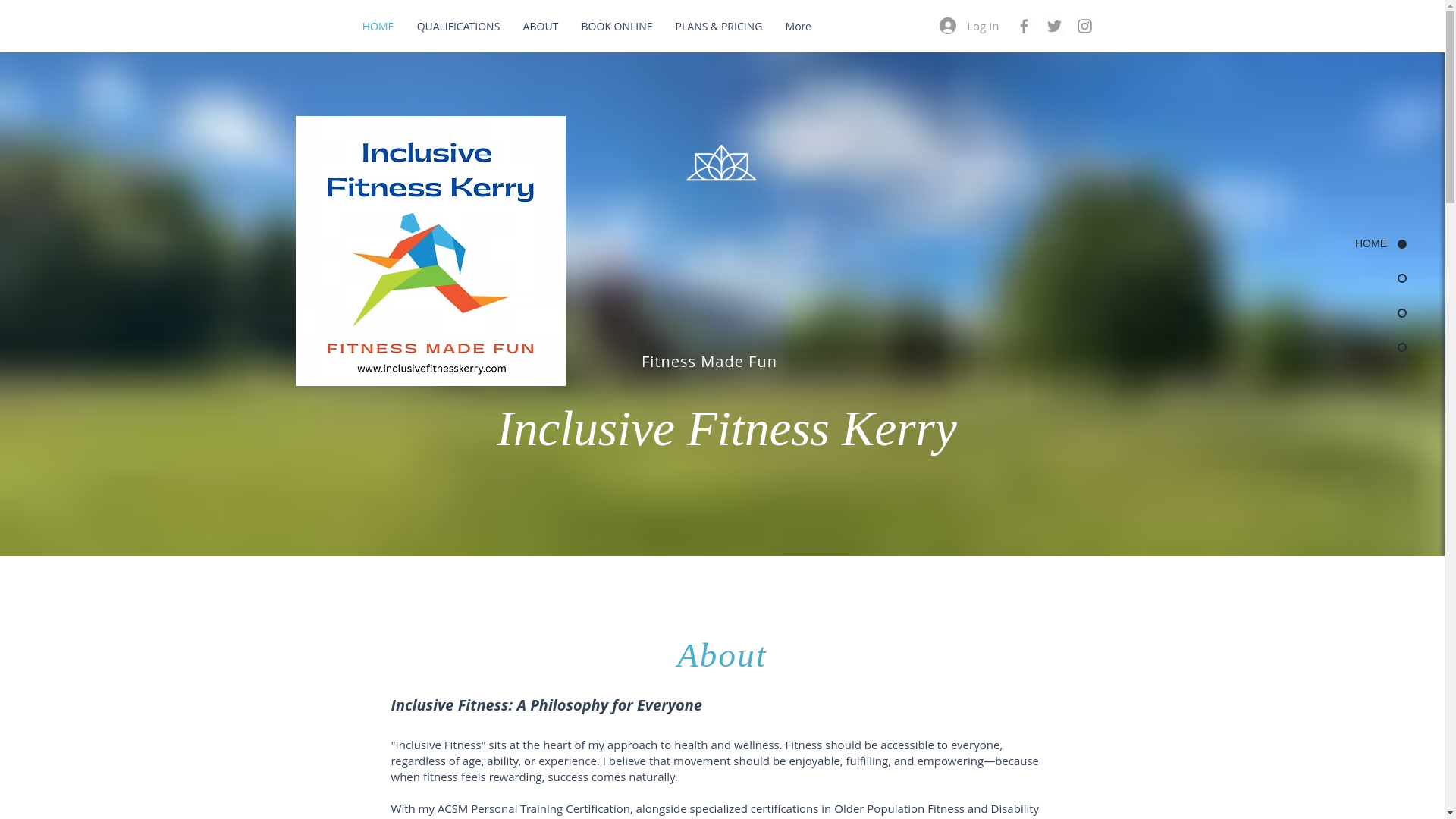 website screenshot of https://inclusivefitnesskerry.com/