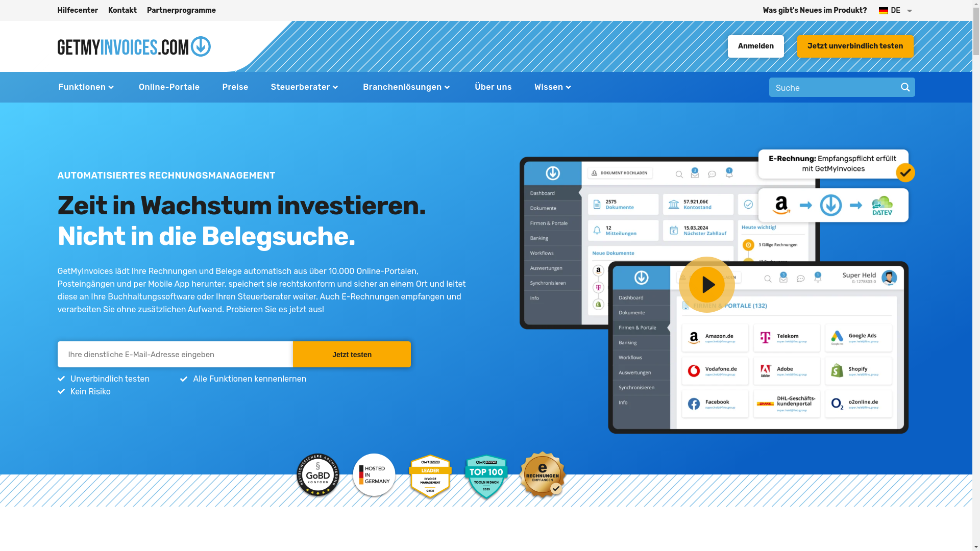 website screenshot of https://getmyinvoiceshq.com/