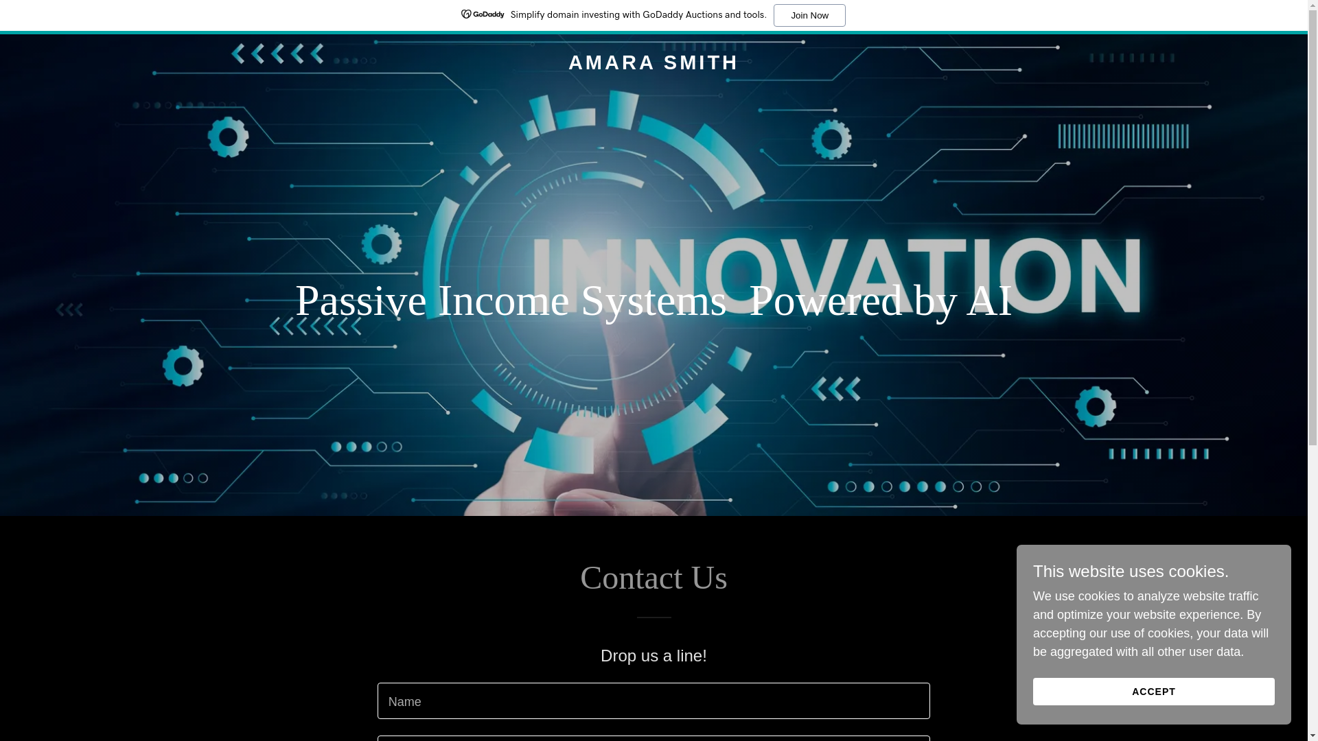 website screenshot of https://amarasmith.ai/