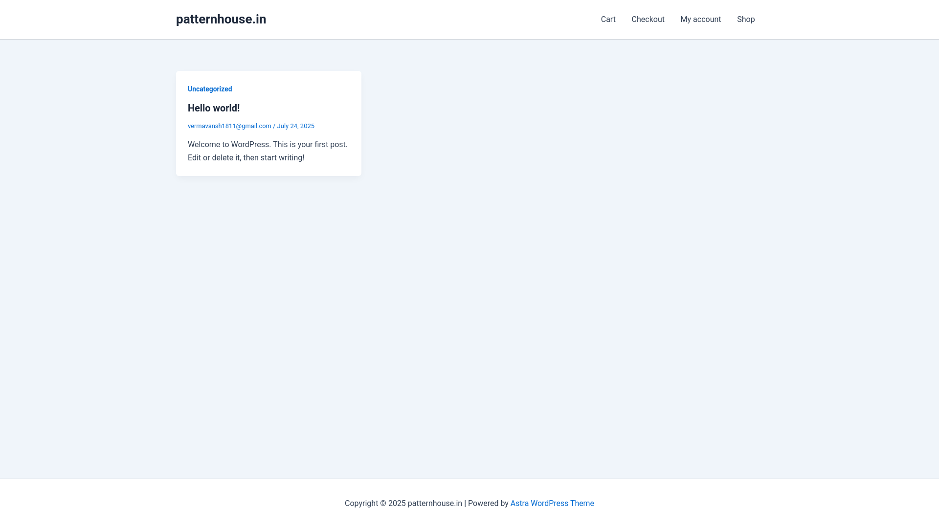 website screenshot of https://patternhouse.in/