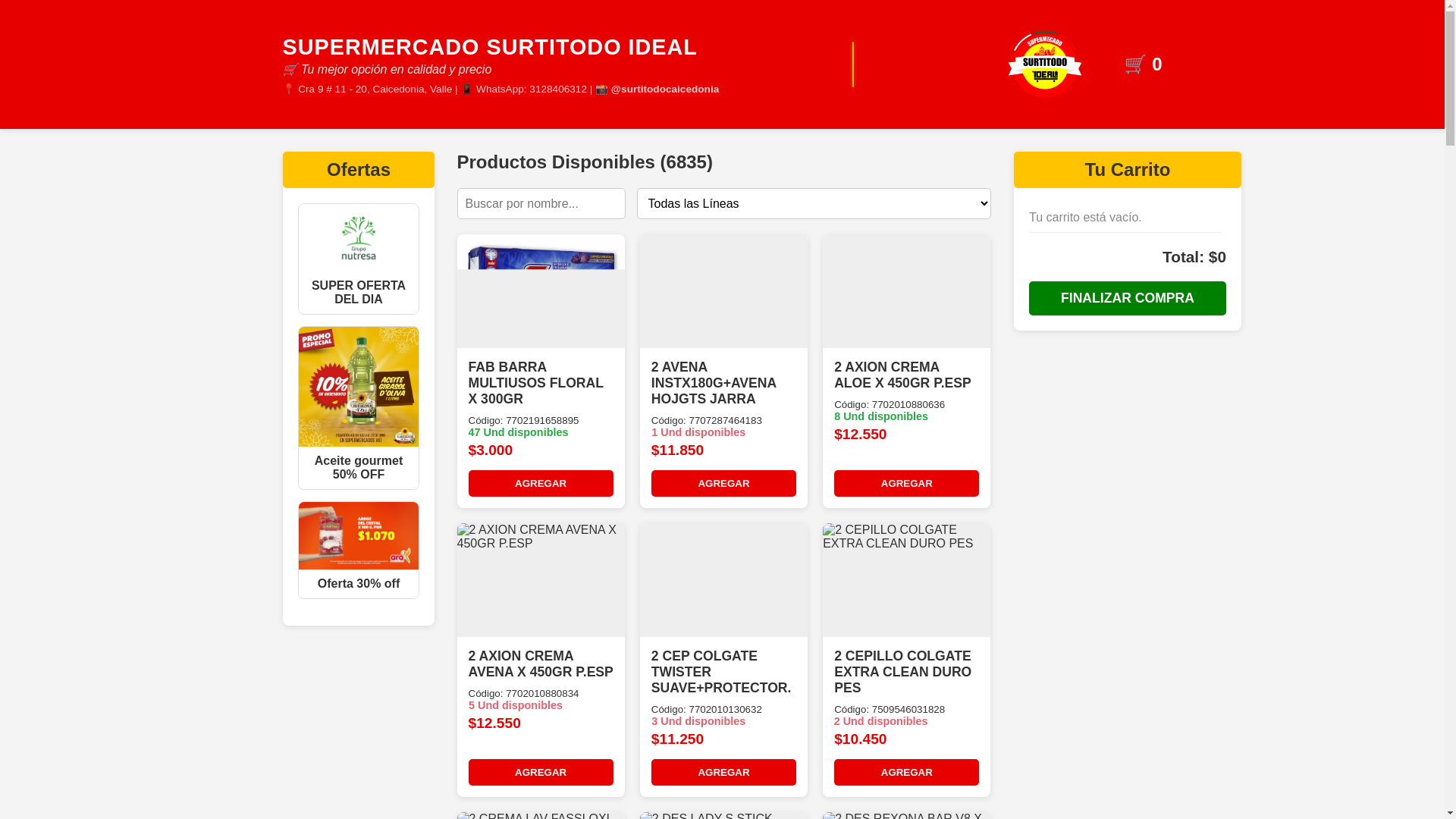 website screenshot of https://surtitodo-store-front.pages.dev/