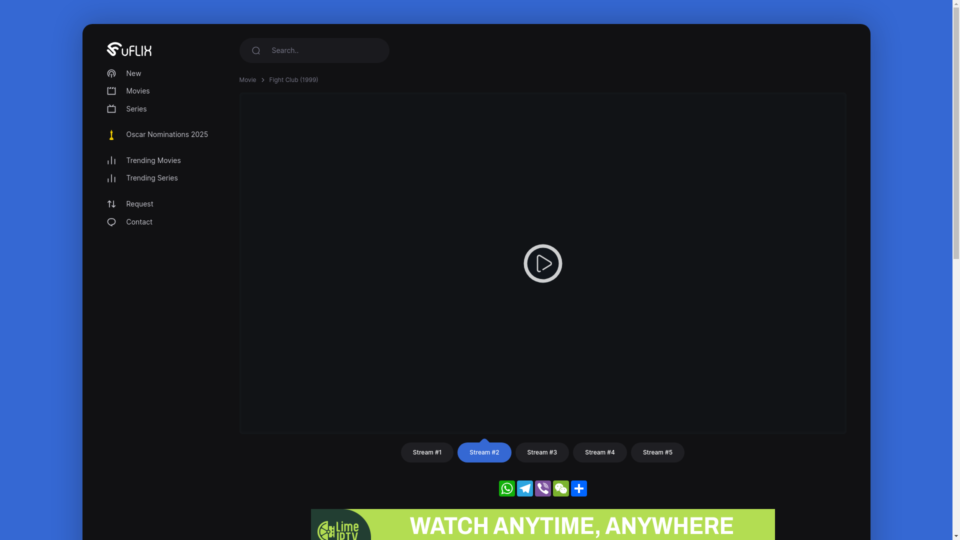 website screenshot of https://uflix.cc/movie/fight-club-1999?api=stream2