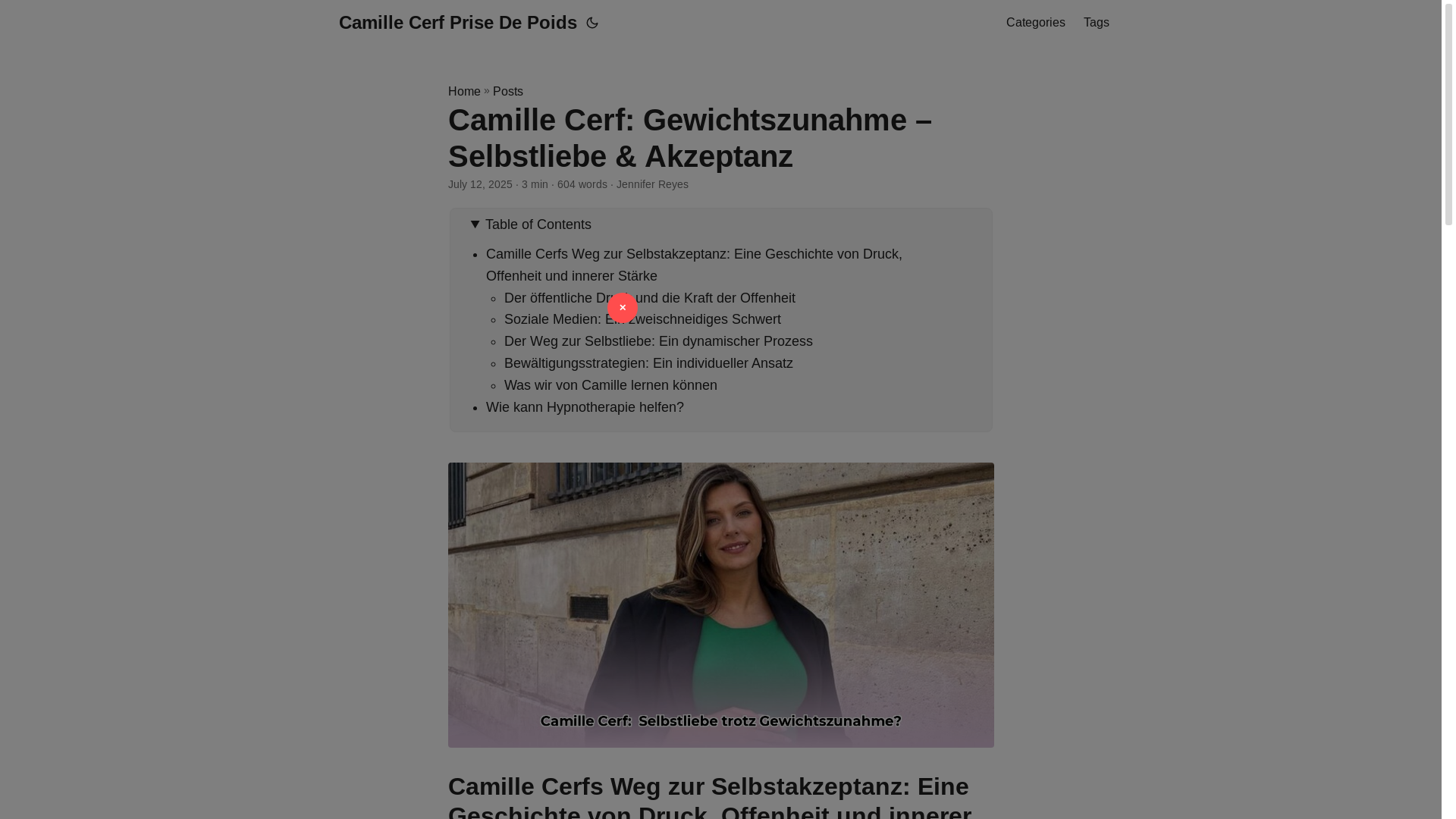 website screenshot of https://camille-cerf-prise-de-poids.pages.dev/