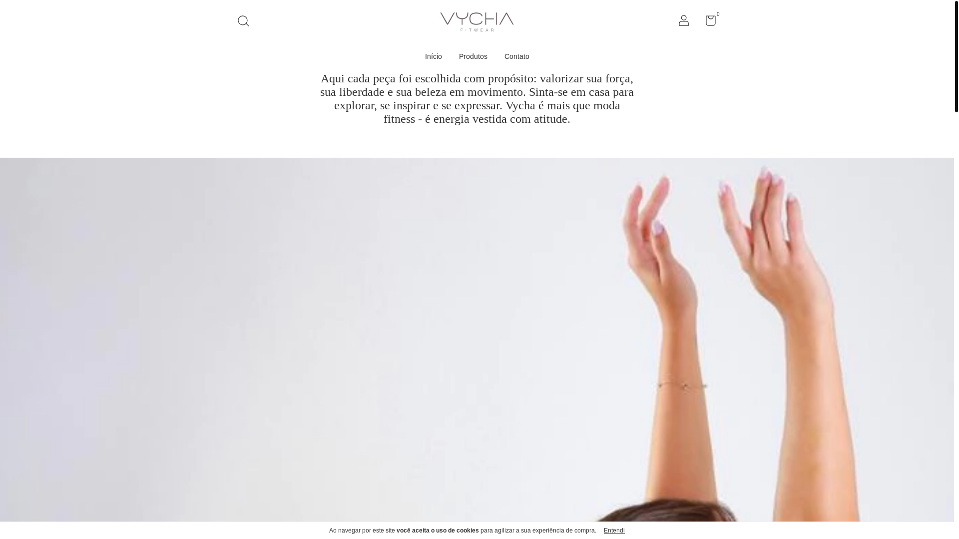 website screenshot of https://vychafitwear.com.br/