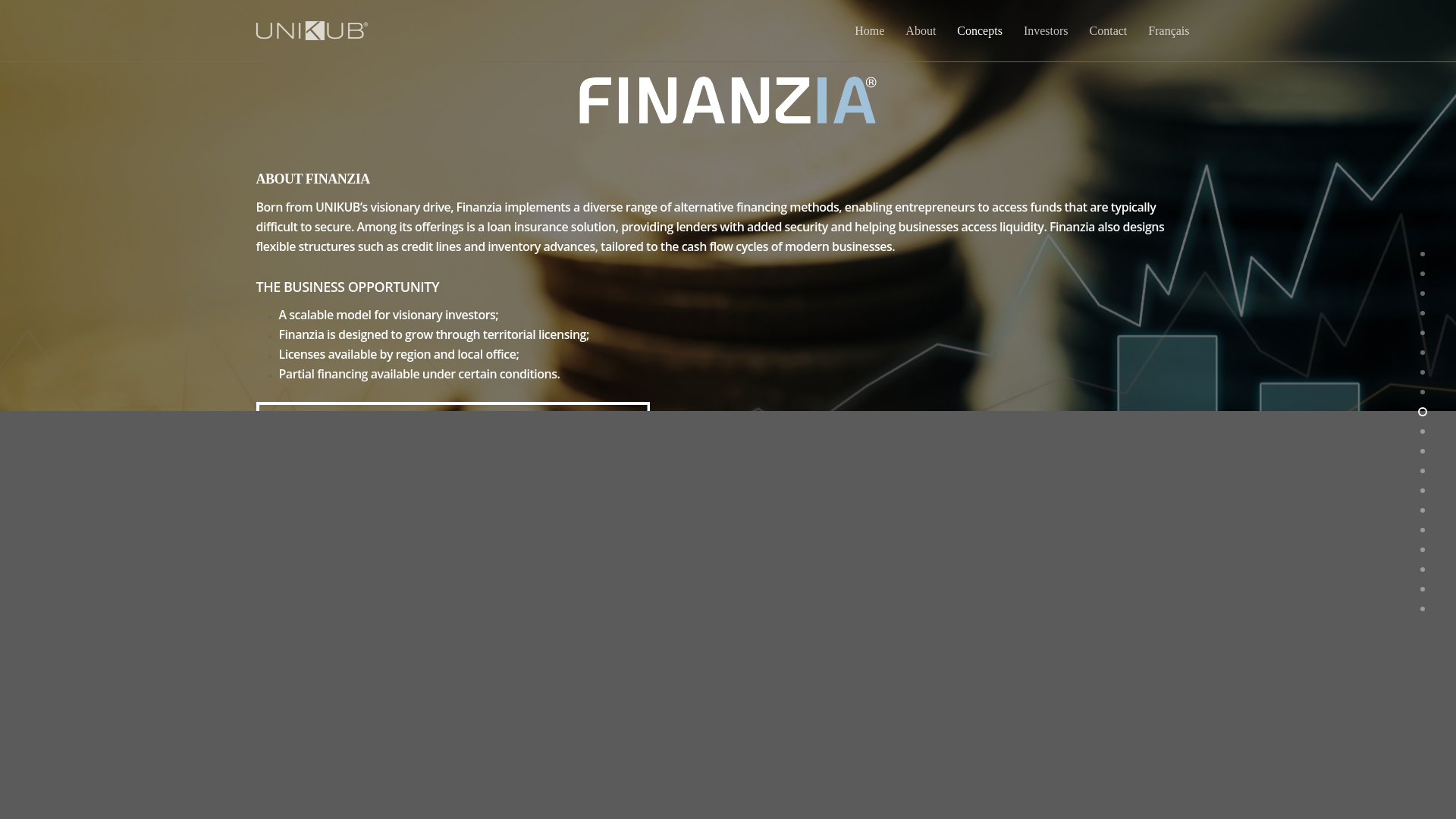 website screenshot of https://finanzia.ca/