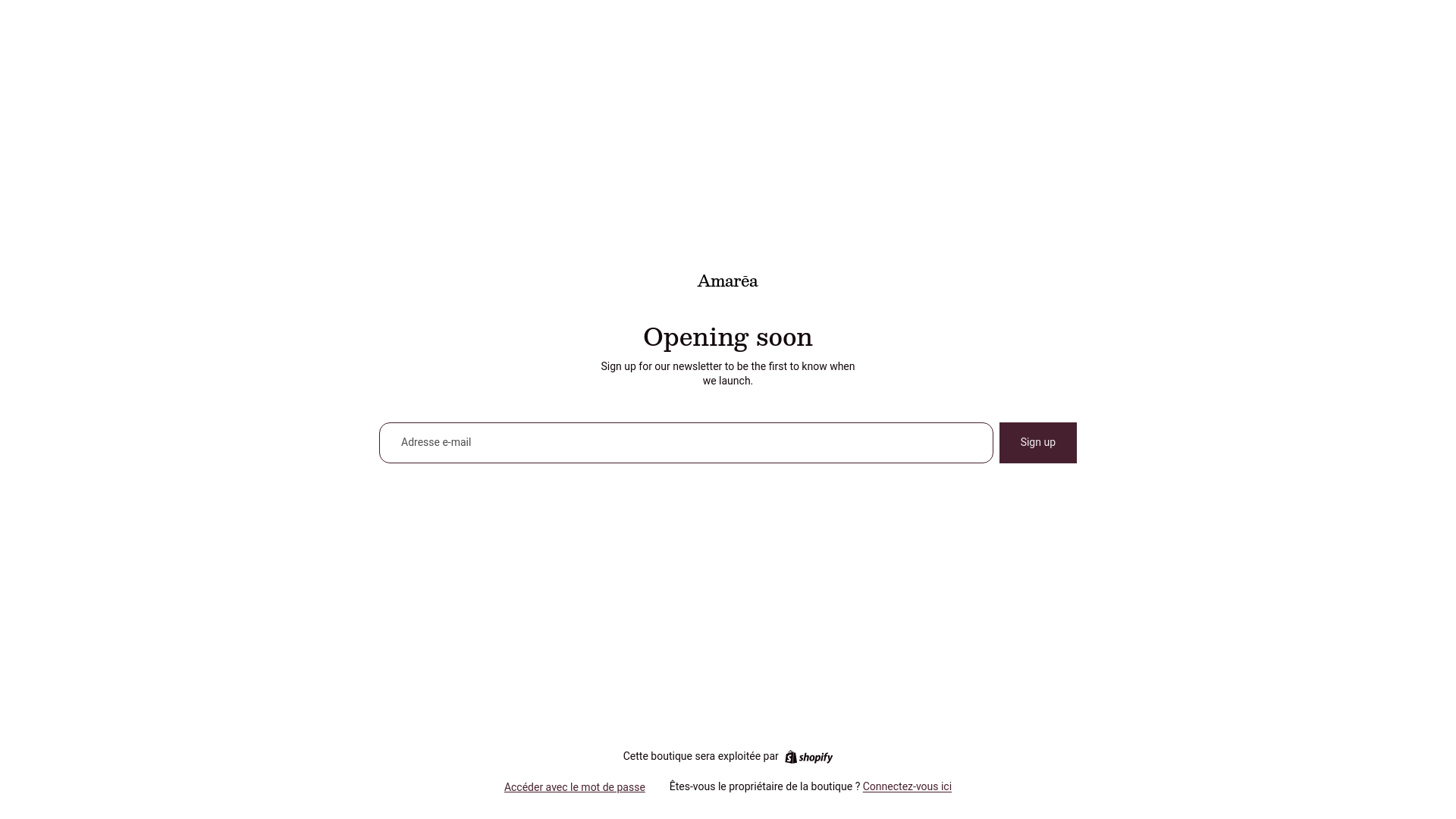 website screenshot of https://amareaa.com/