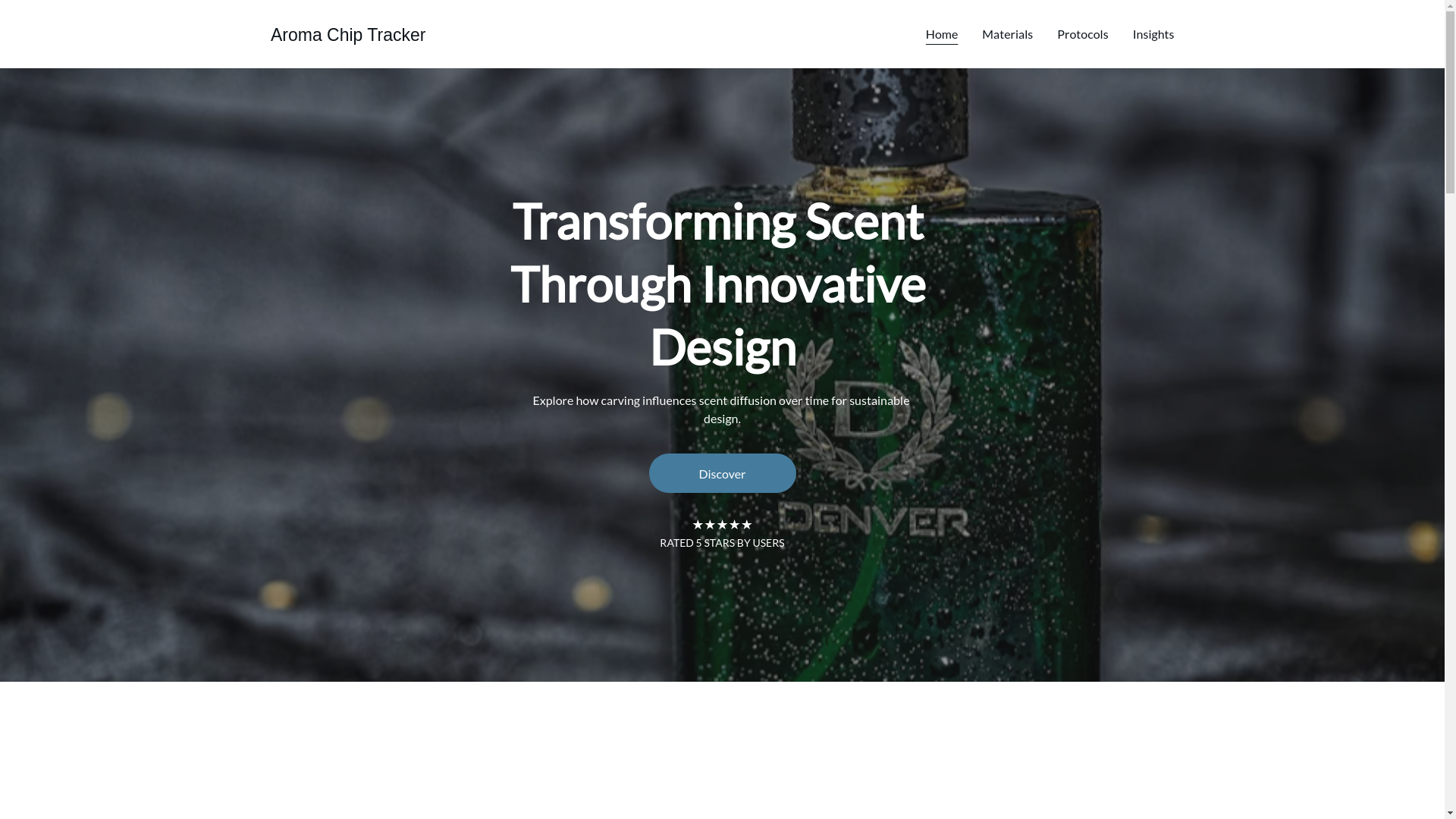 website screenshot of https://aromachiptracker.bond/
