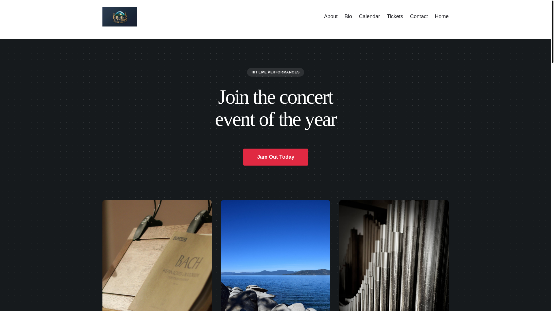 website screenshot of https://higherelevationmusic.com/