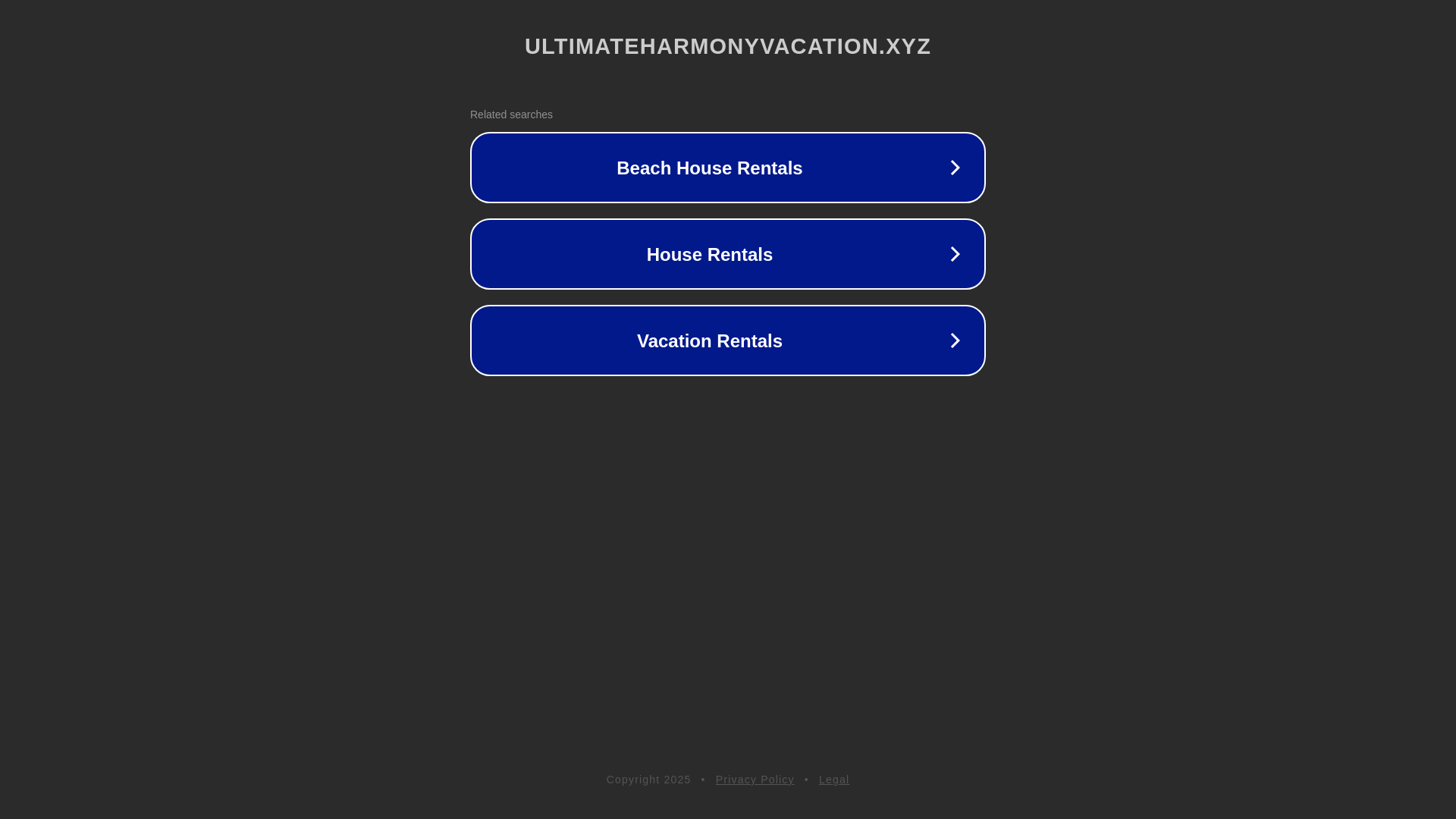 website screenshot of https://ultimateharmonyvacation.xyz/