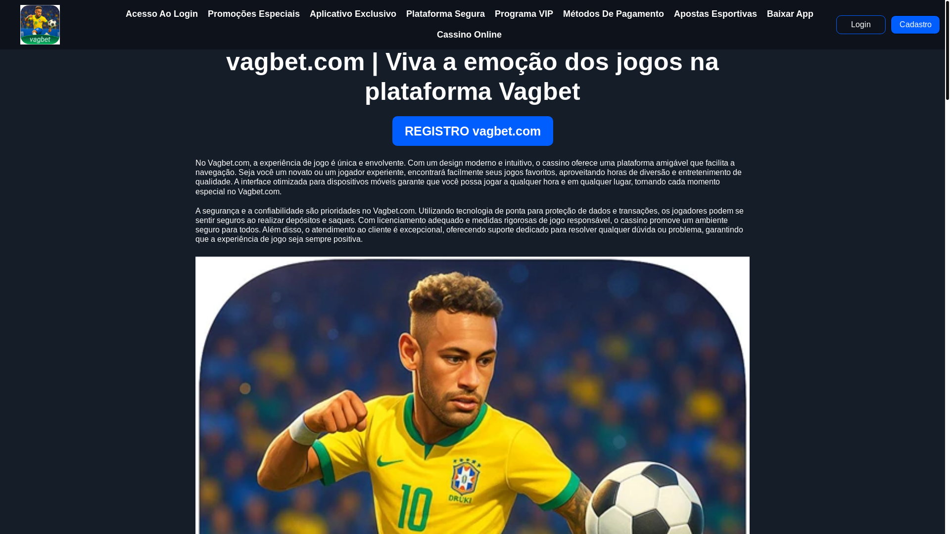 website screenshot of https://vagbet-com.com/