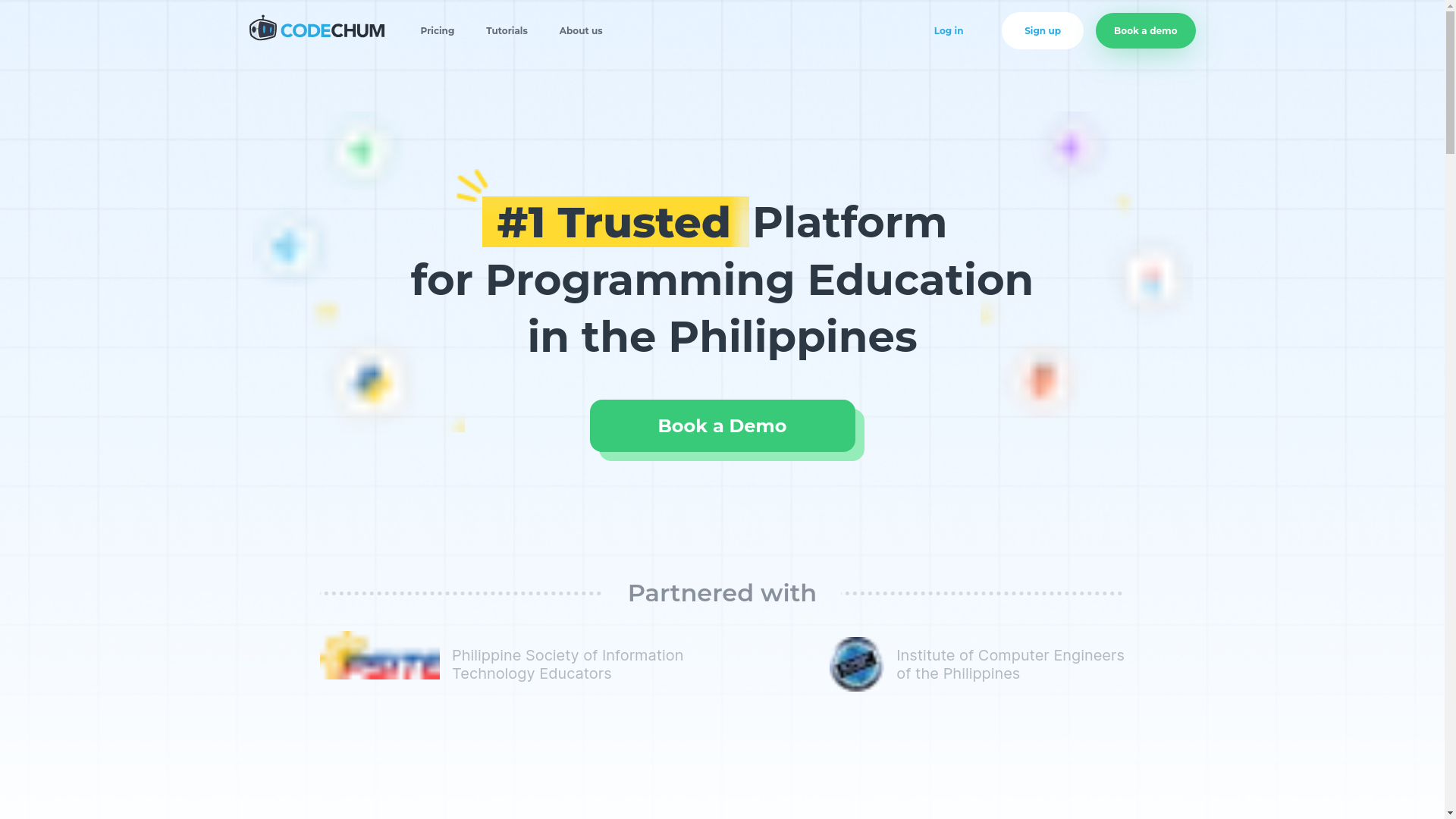 website screenshot of https://codechum-landing.pages.dev/