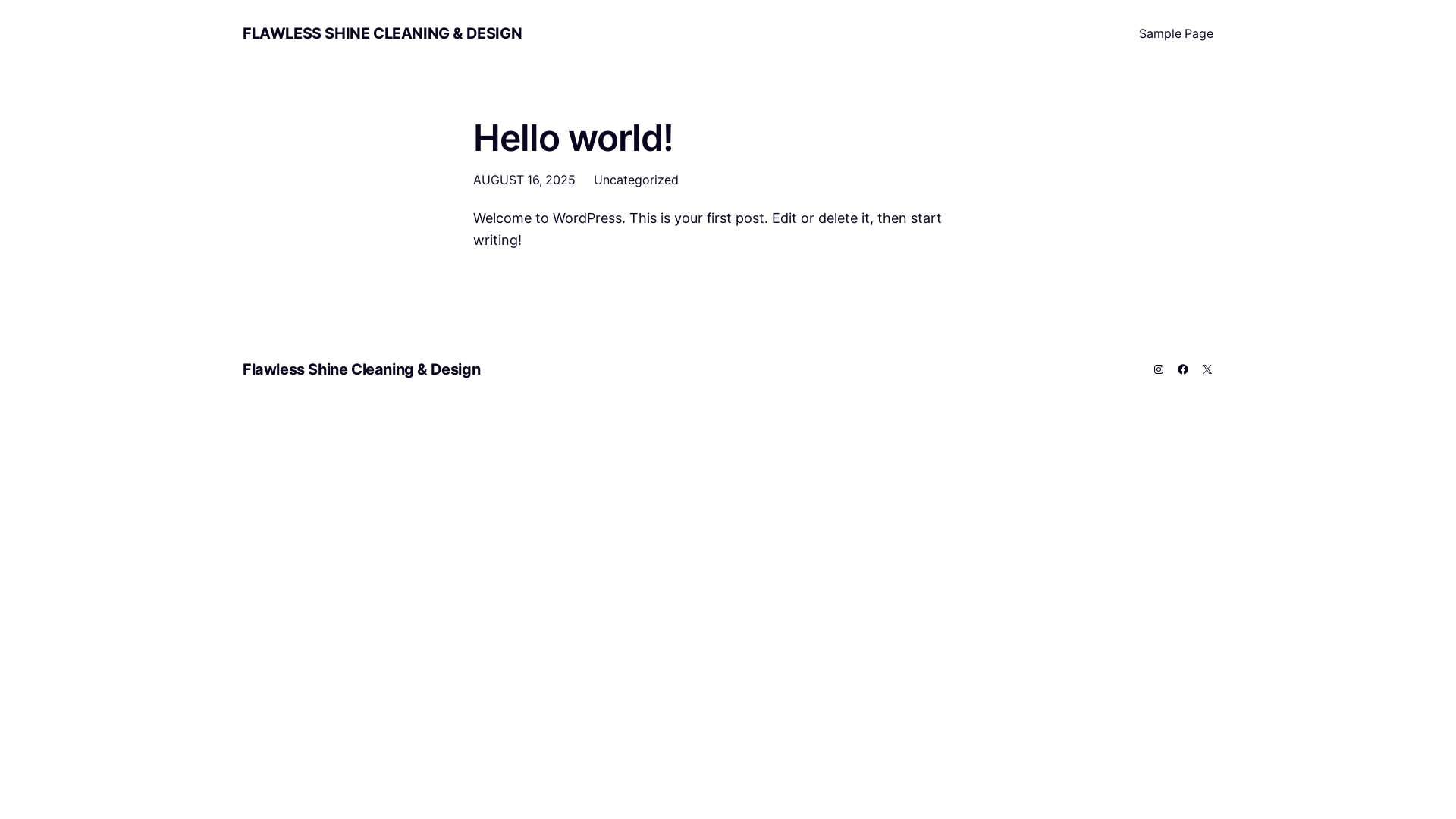 website screenshot of https://flawlessshinecleaning.com/