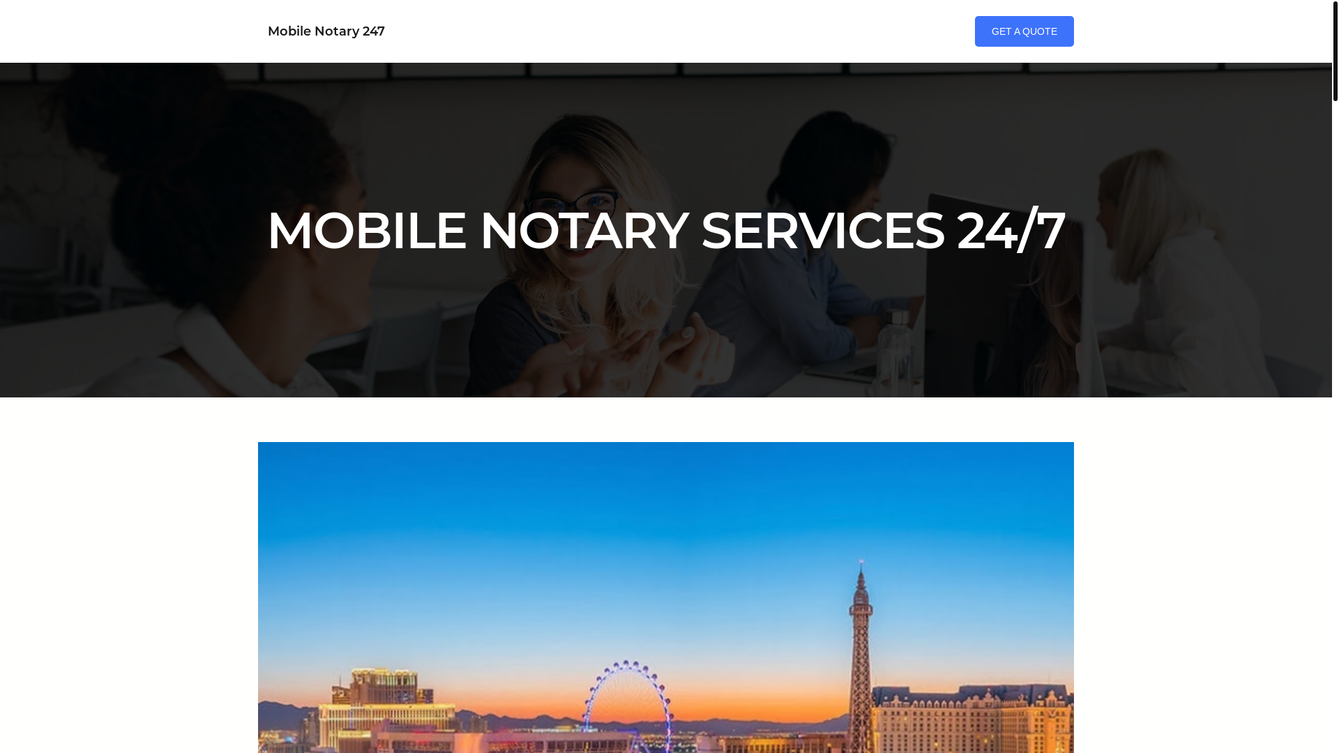 website screenshot of https://vegasmobilenotary247.com/