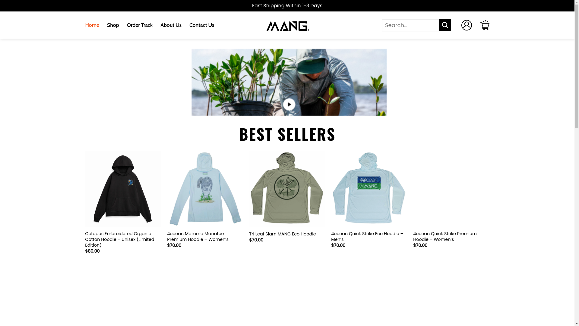 website screenshot of https://themanggear.shop/