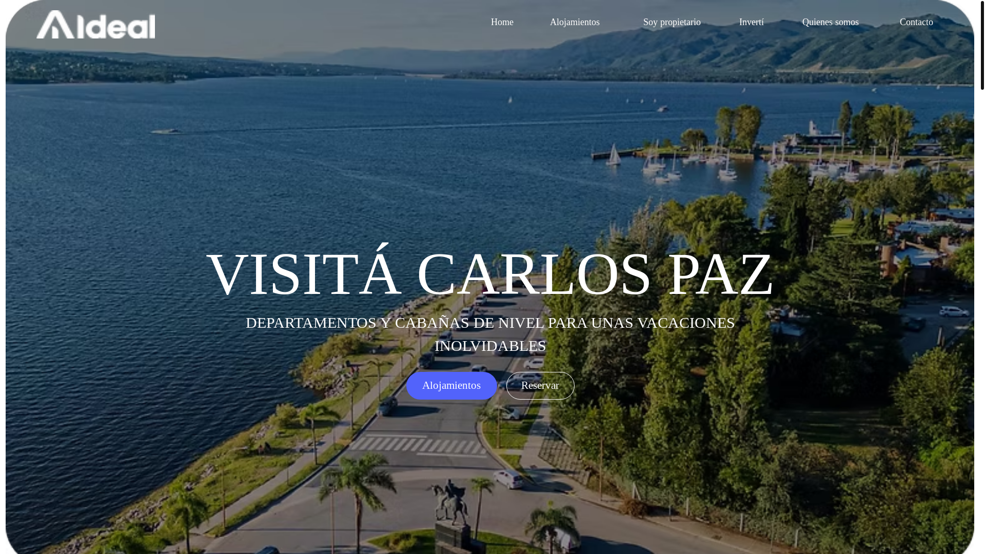website screenshot of https://idealdepartamentos.com/