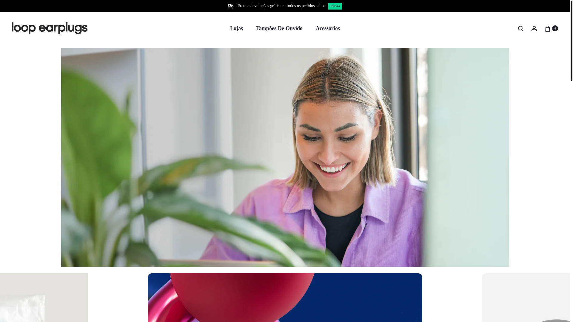 website screenshot of https://www.loop-earplugs-brasil.com/