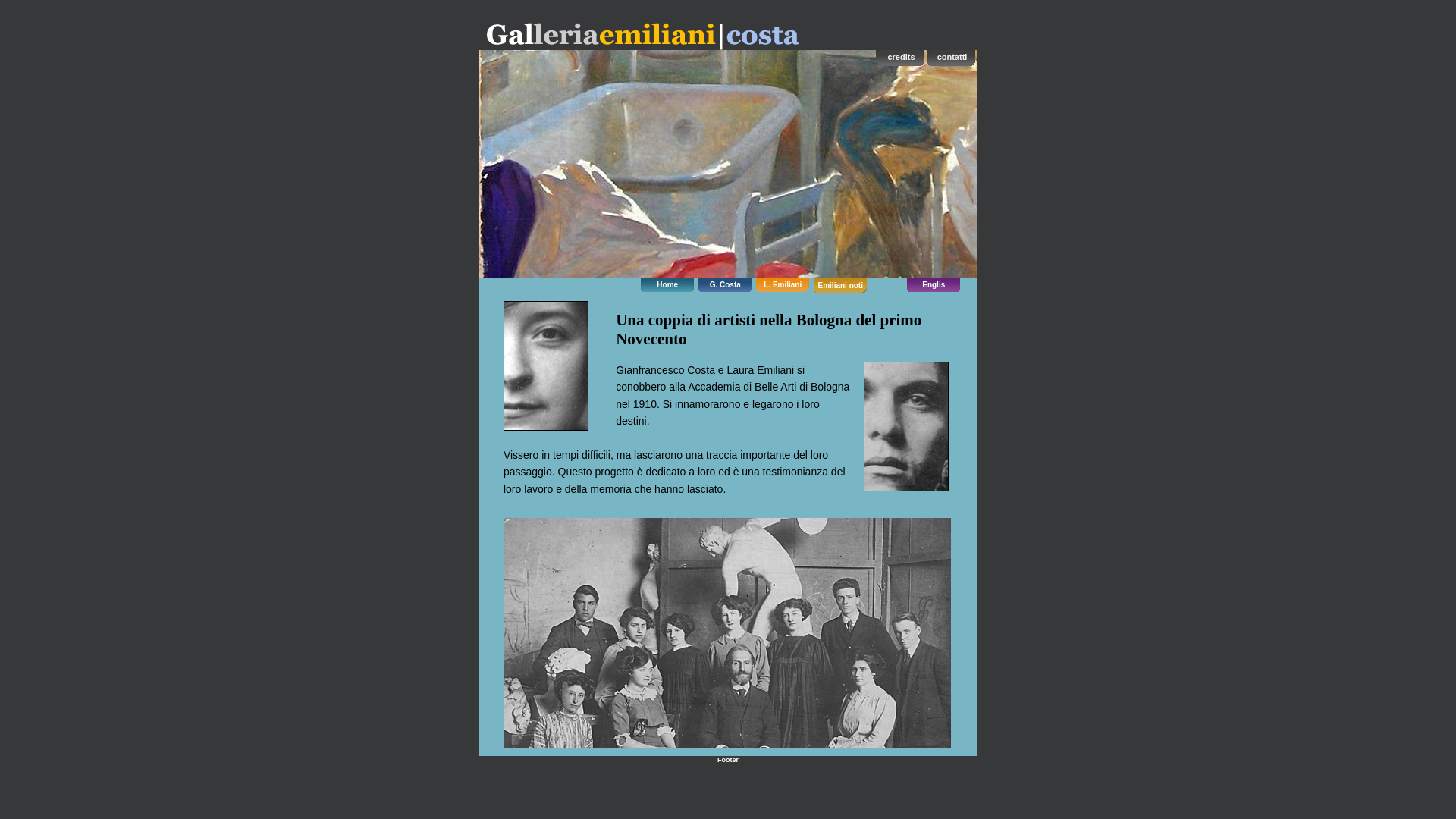 website screenshot of https://galleriaemilianicosta.it/