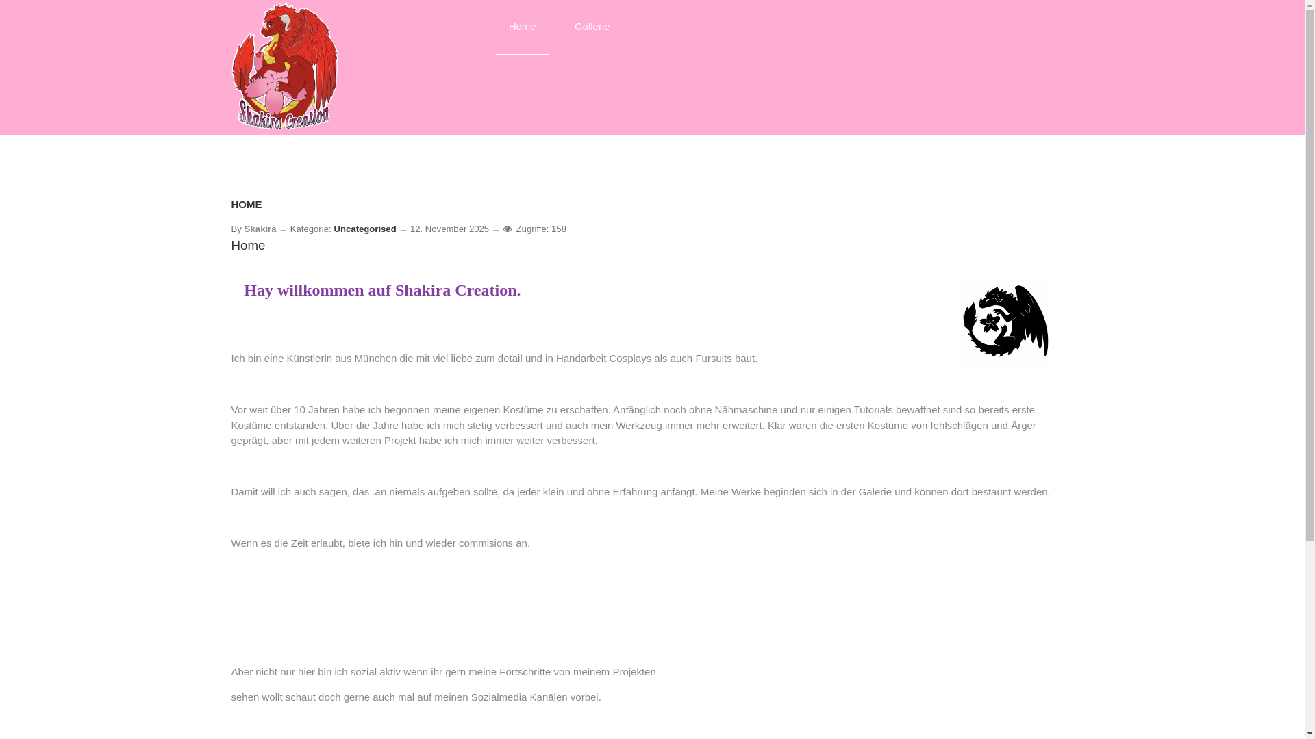 website screenshot of https://shakira-creation.de/