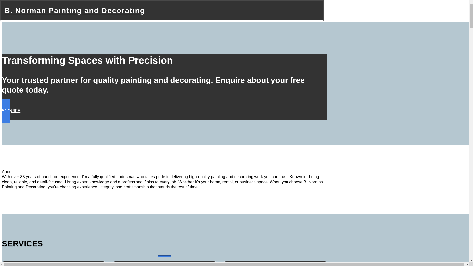 website screenshot of https://bnormanpaints.com/