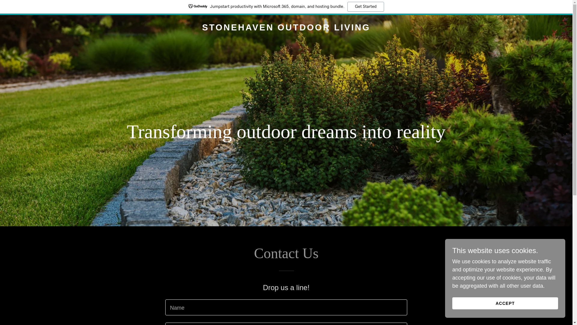 website screenshot of https://stonehavenoutdoor.com/