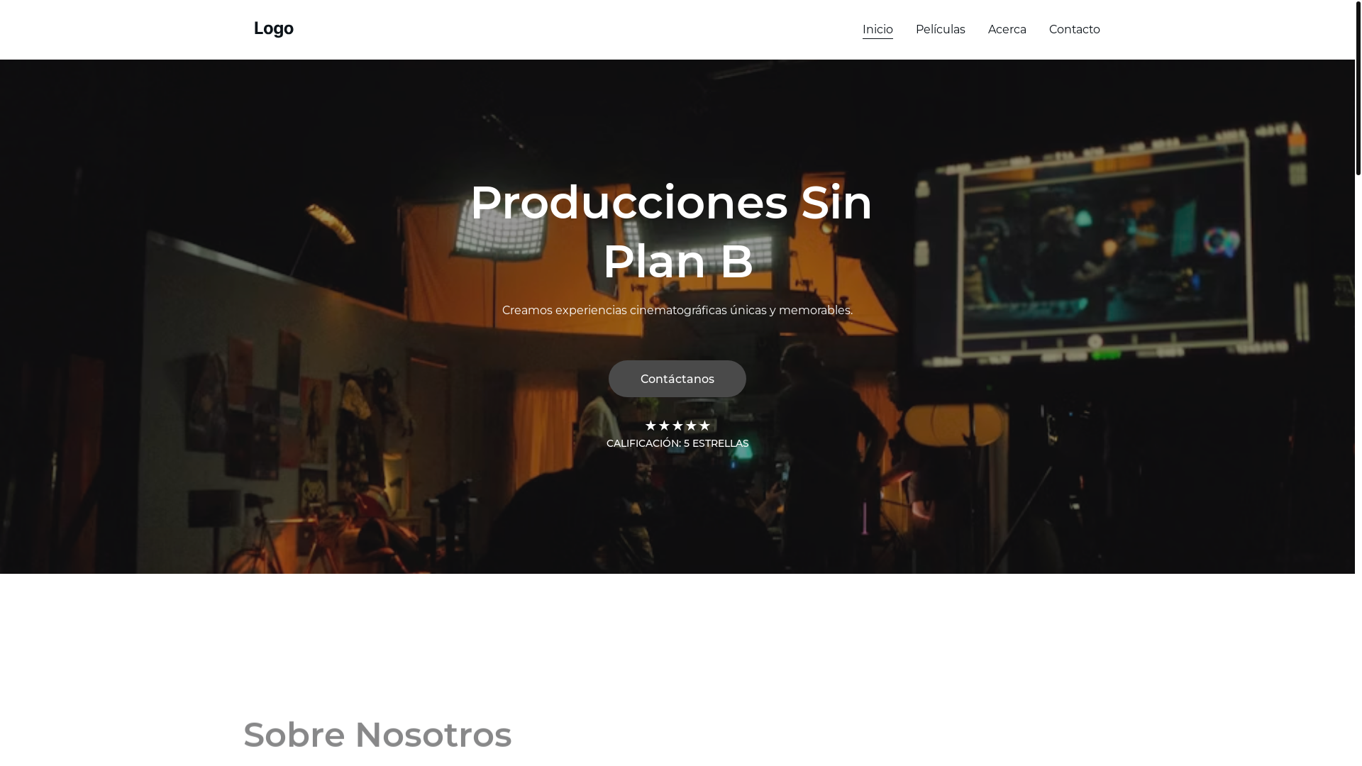 website screenshot of https://noplanb.productions/