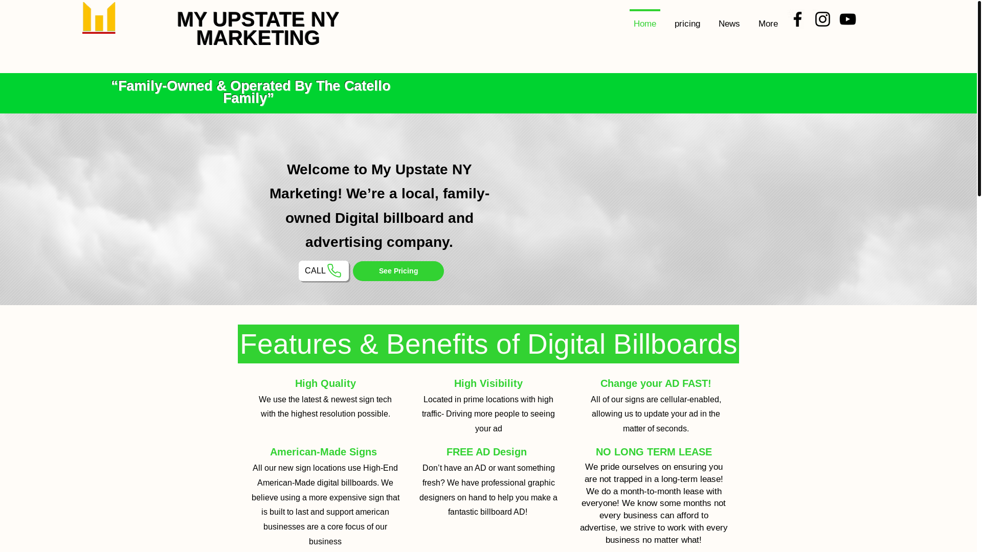website screenshot of https://myupstatenymarketing.com/