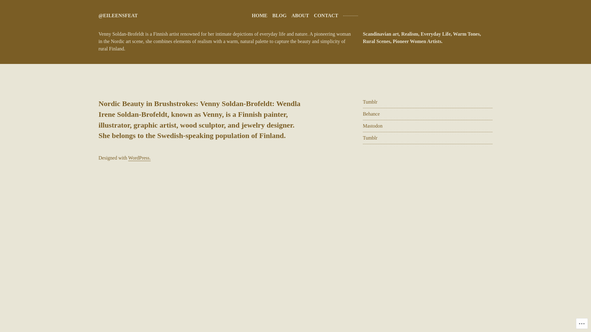 website screenshot of https://eileensfeat.com/