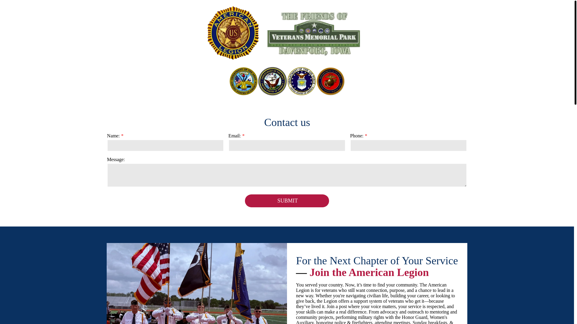 website screenshot of https://thefriendsofveterans.com/