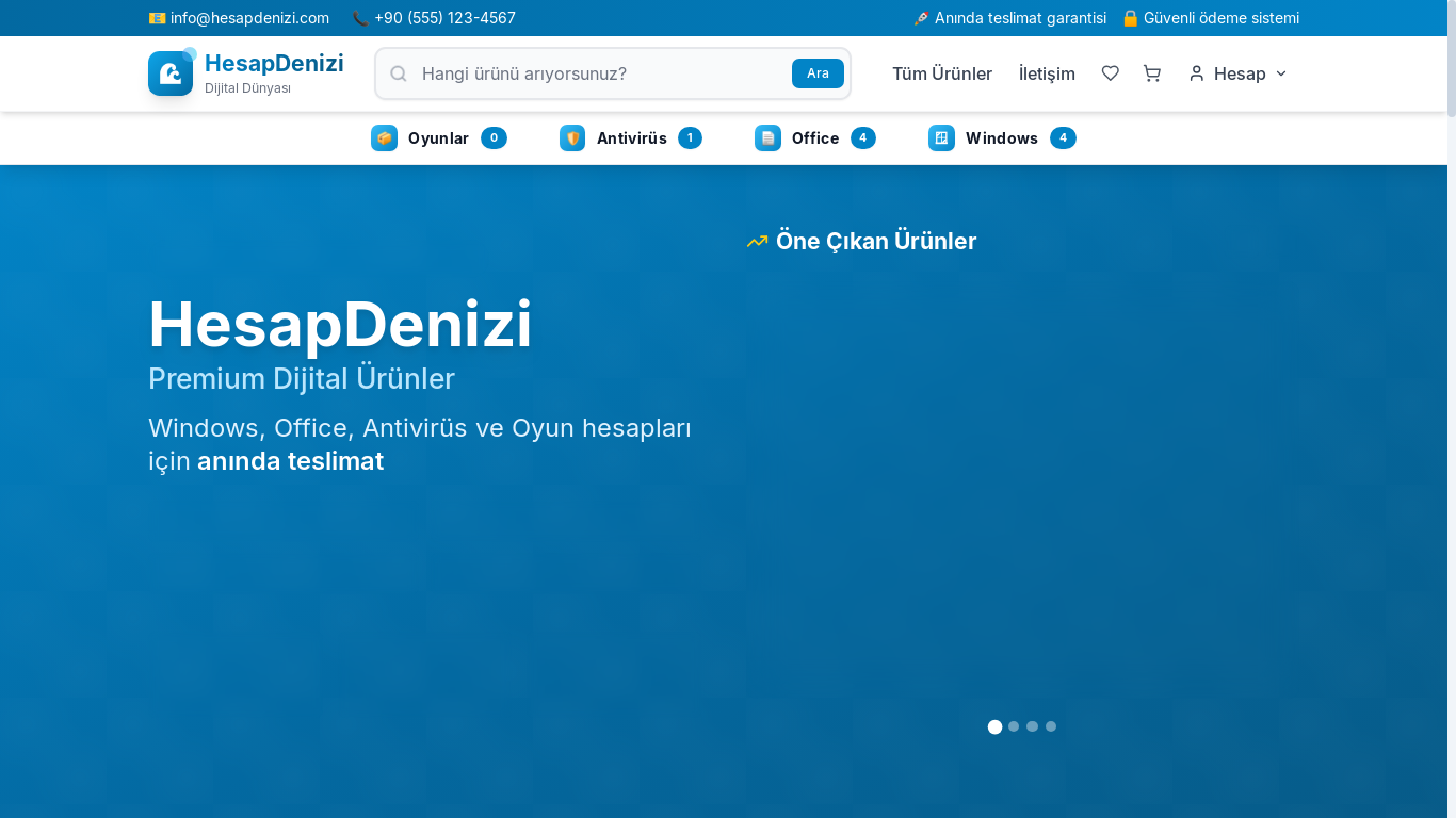 website screenshot of https://hesapdenizi.com/