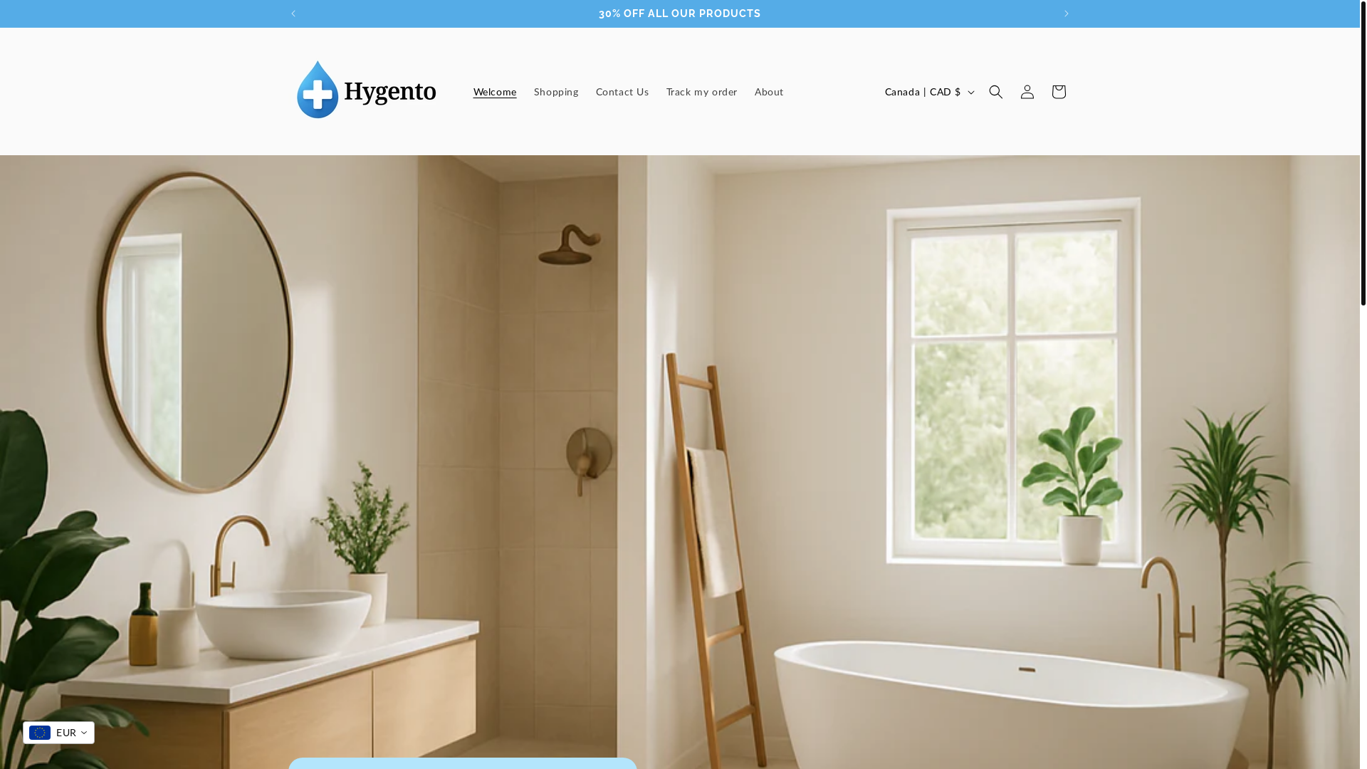 website screenshot of https://hygento.ca/