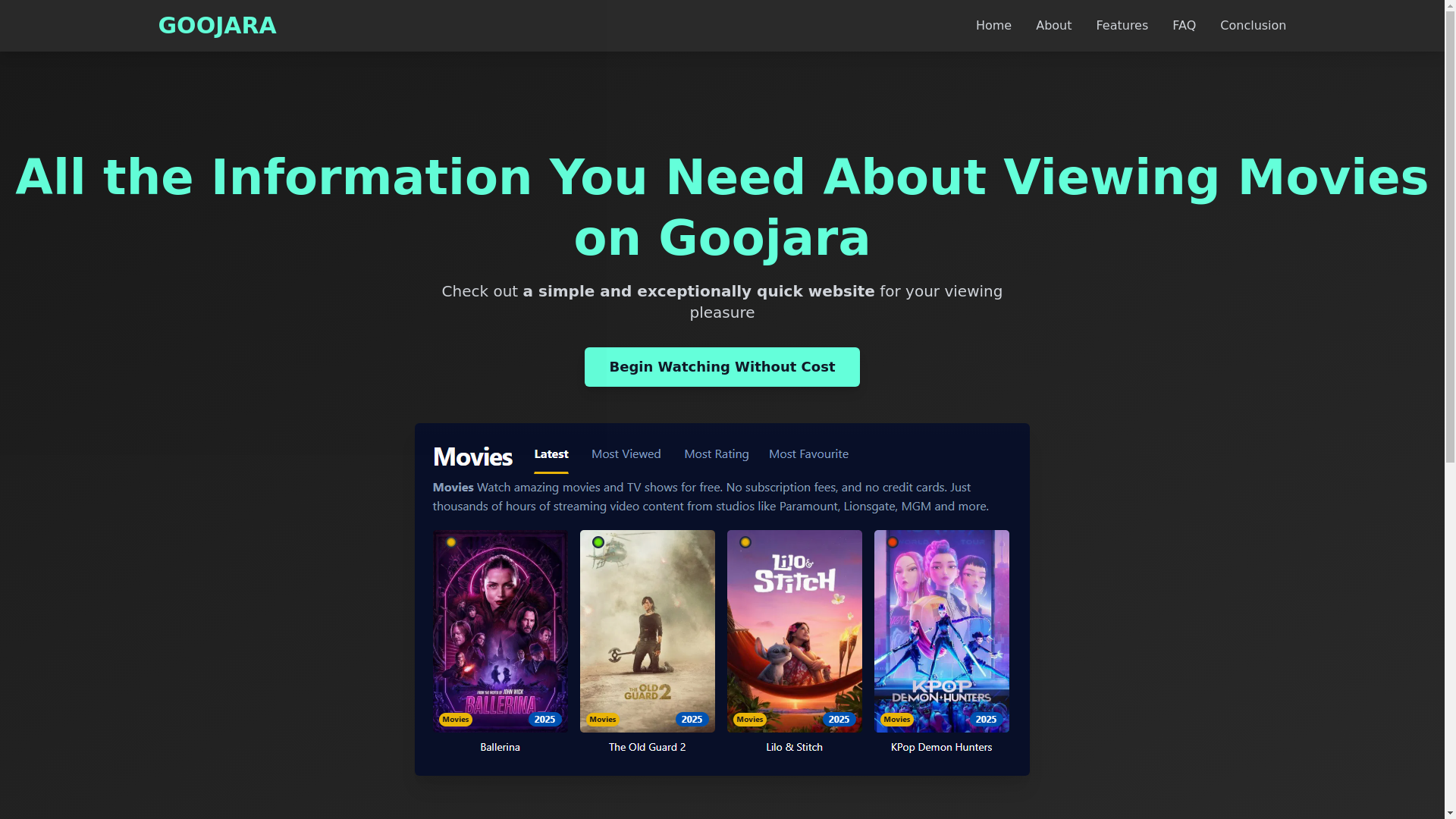 website screenshot of https://goojara-hyhg.pages.dev/