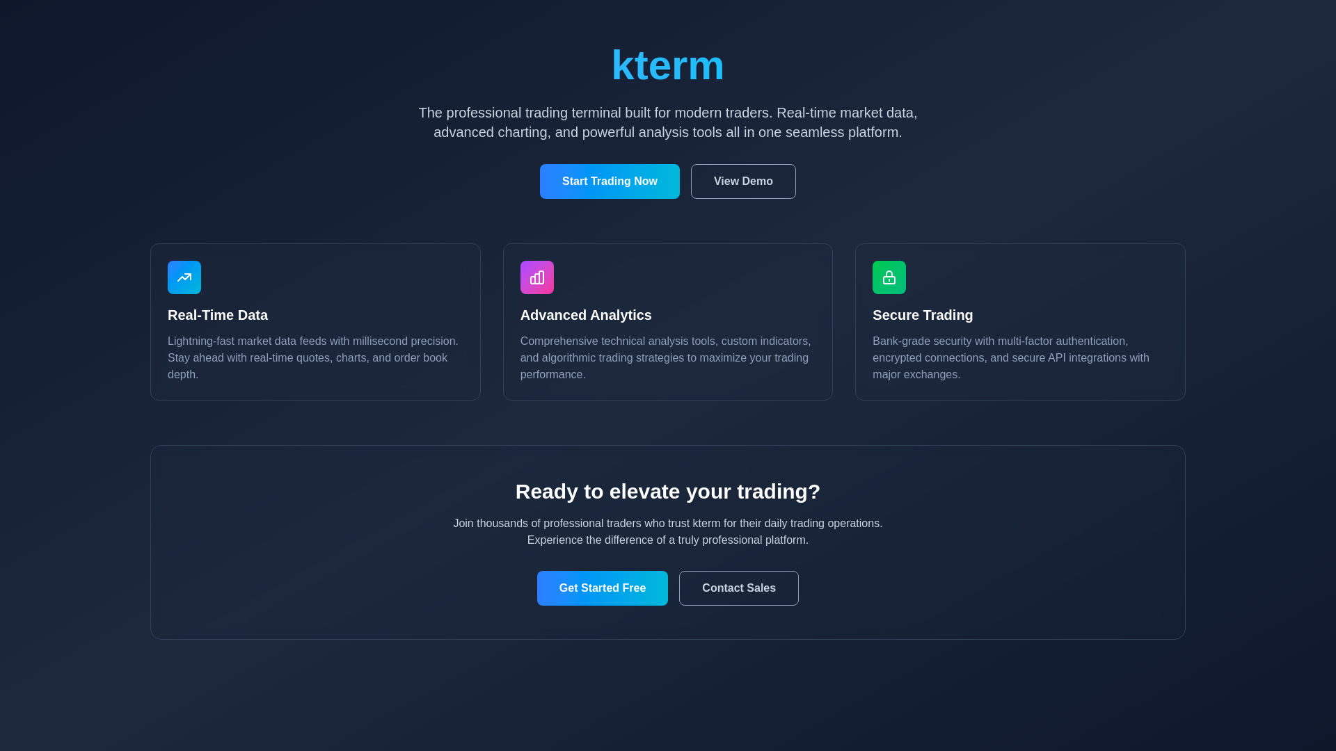 website screenshot of https://kterm.xyz/