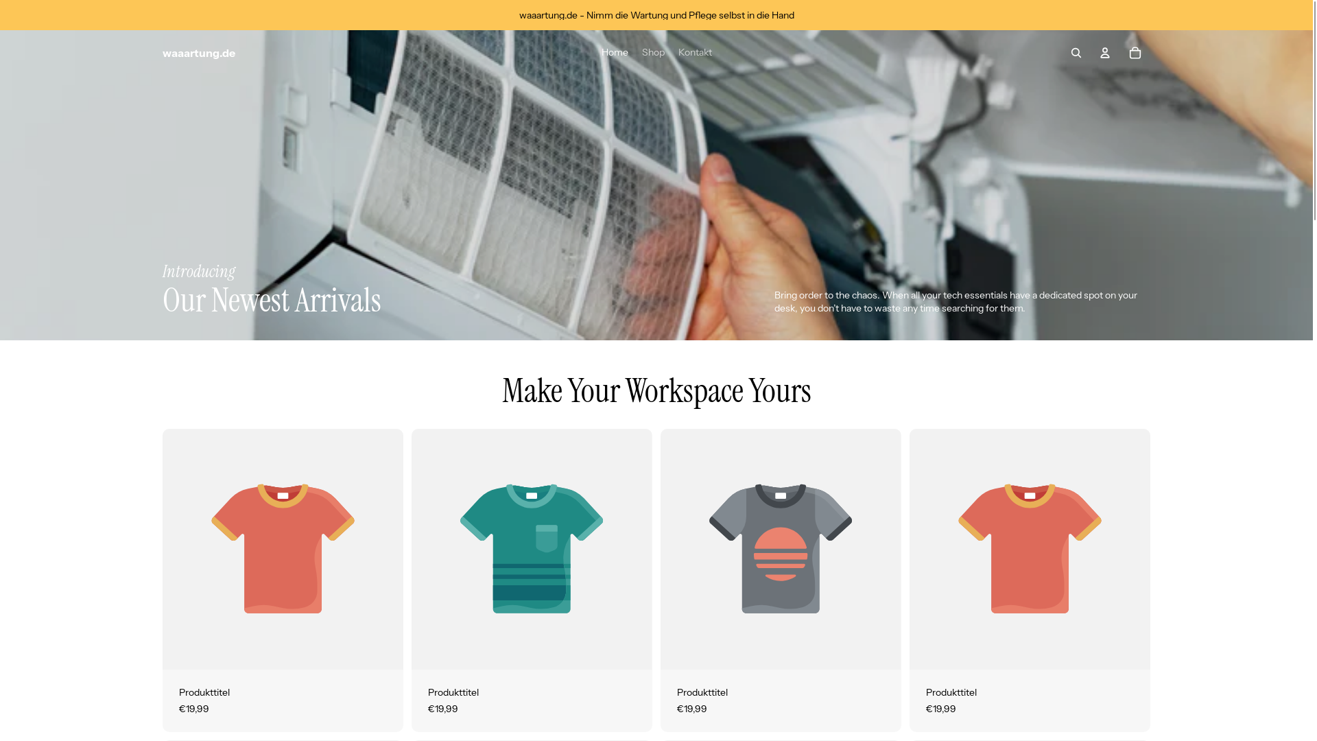 website screenshot of https://waaartung.de/