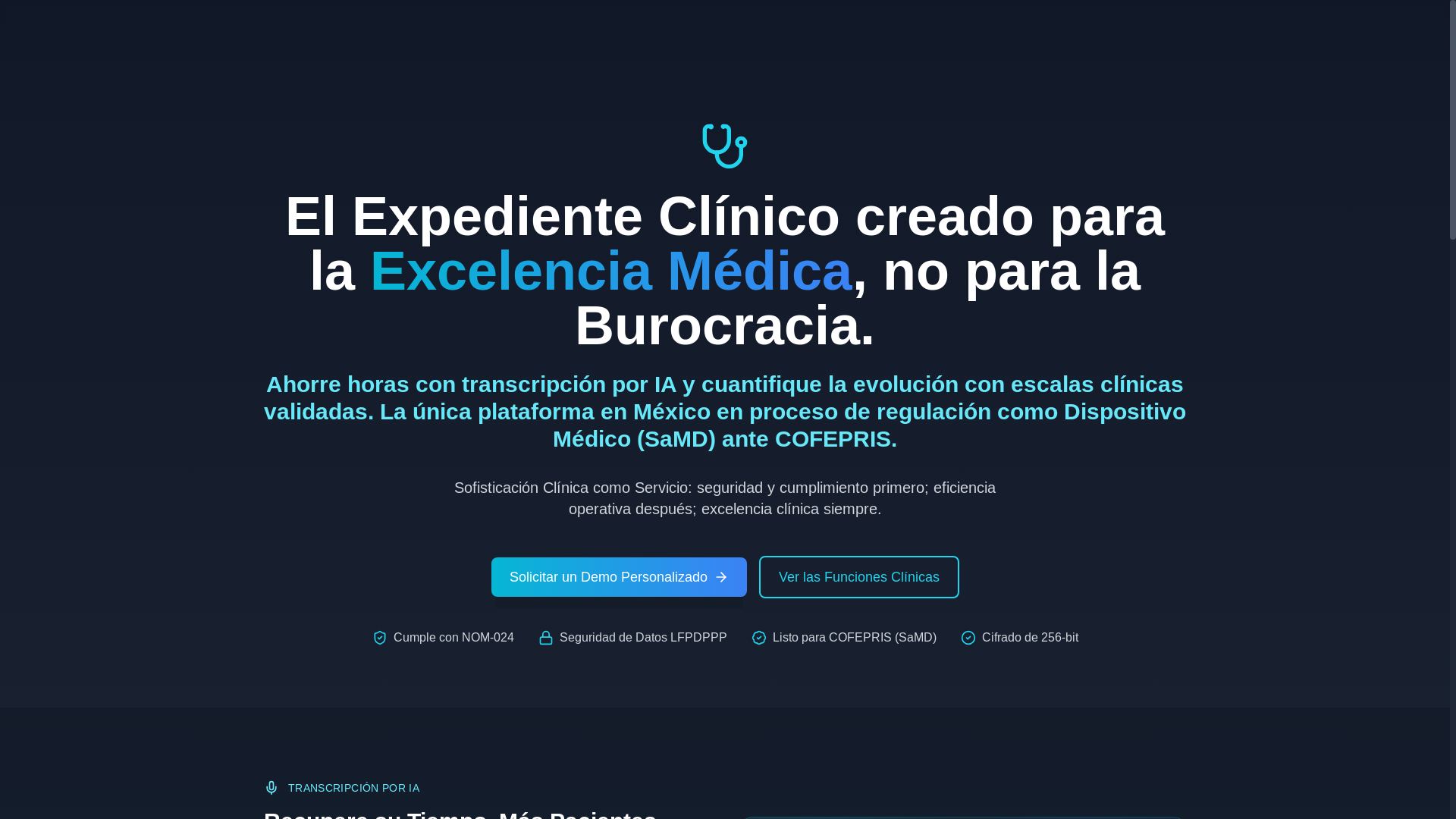 website screenshot of https://expediente-dlm.com/