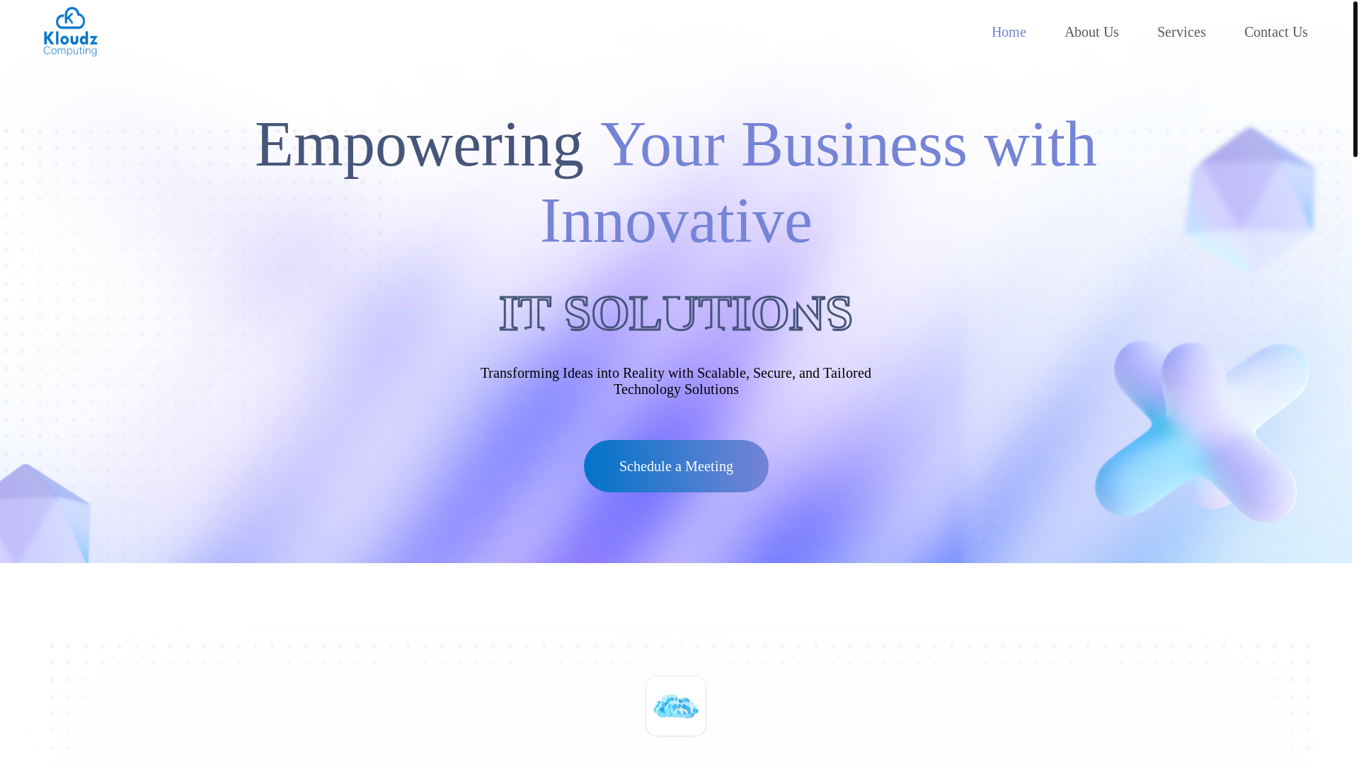 website screenshot of https://kloudzcomputing-react.pages.dev/