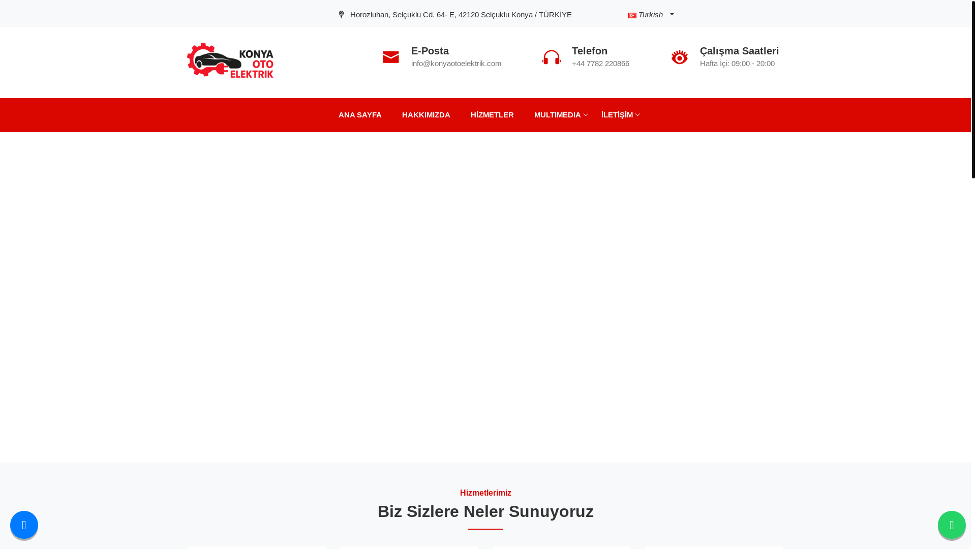 website screenshot of https://konyaotoelektrik.com/