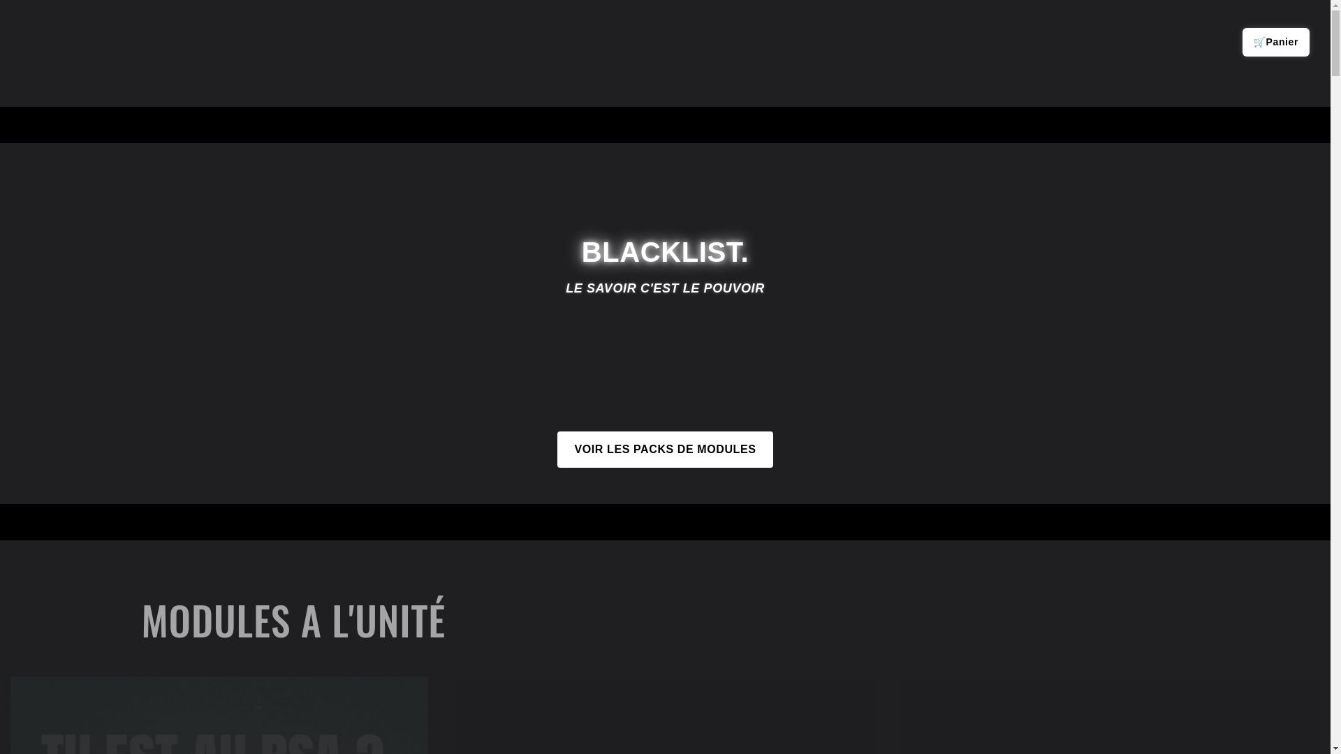 website screenshot of https://blacklistsociety.fr/