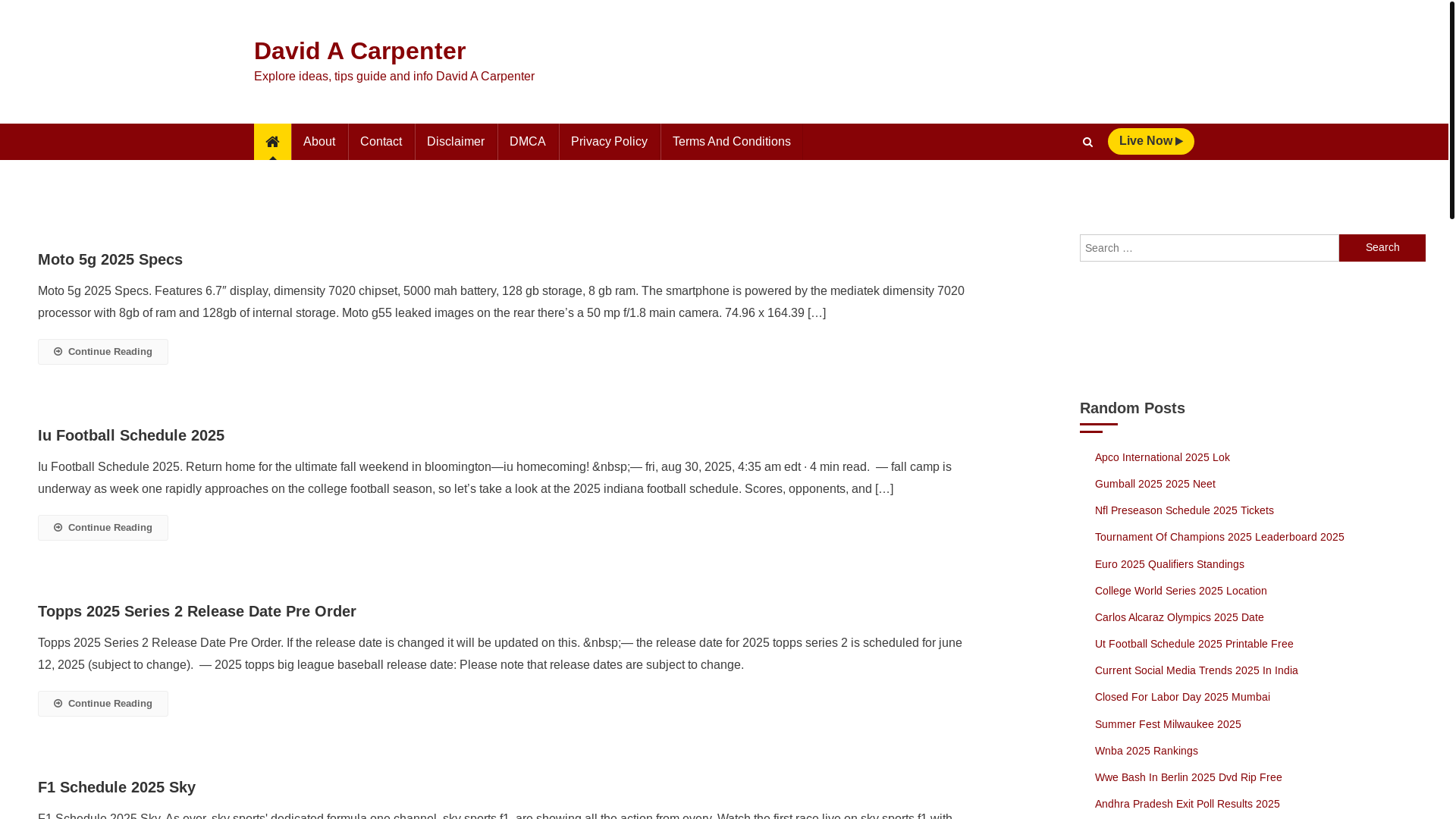 website screenshot of https://davidacarpentere.pages.dev/