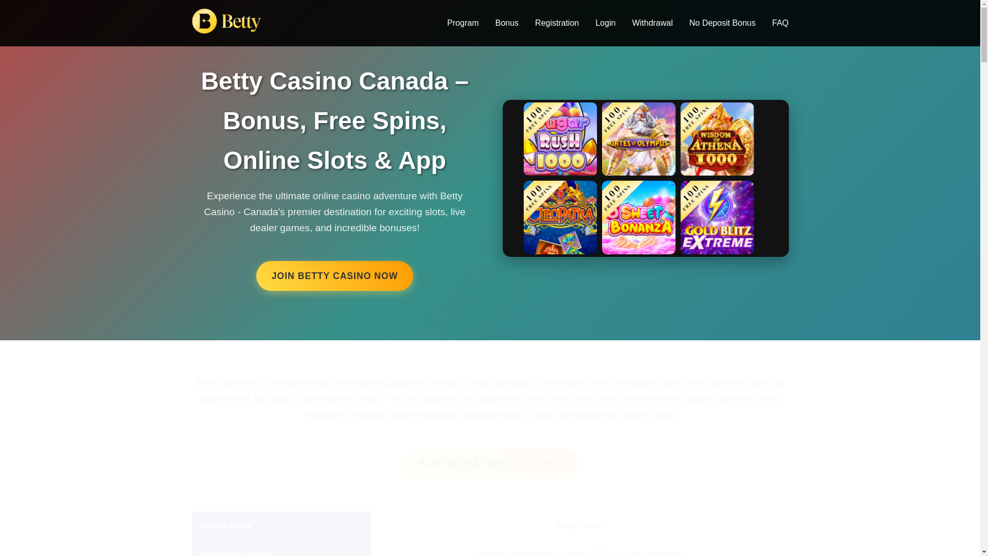 website screenshot of https://bettycasino.pages.dev/
