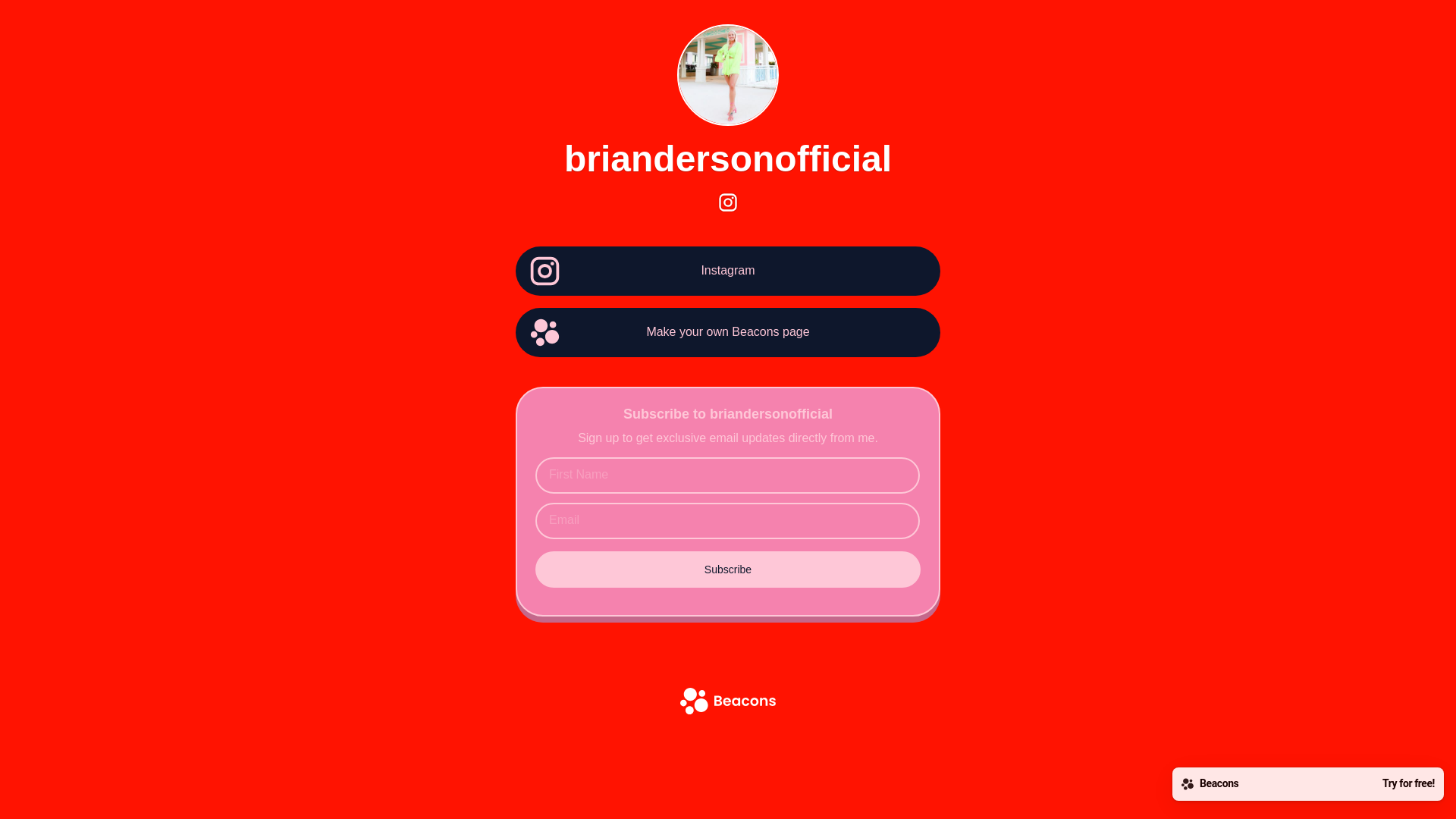 website screenshot of https://brianderson7.com/