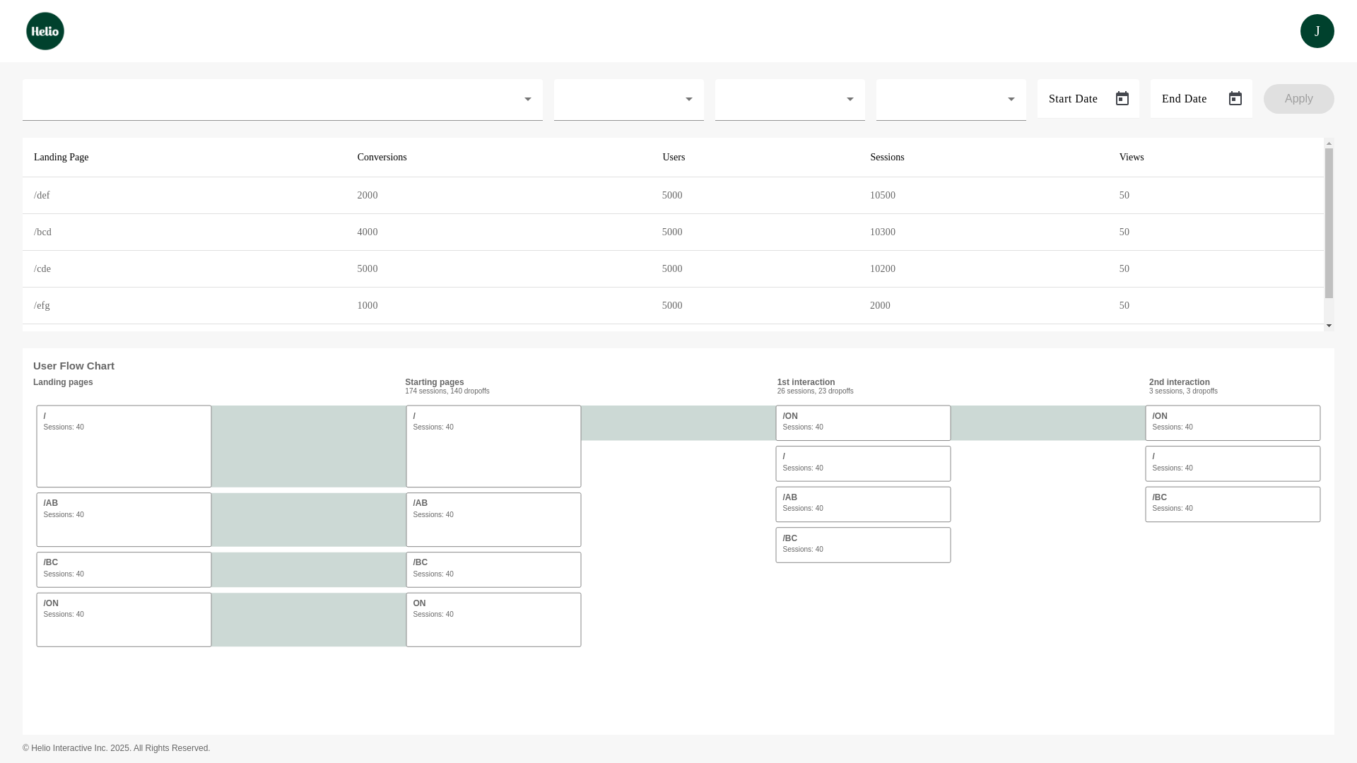 website screenshot of https://helio-analytics.pages.dev/
