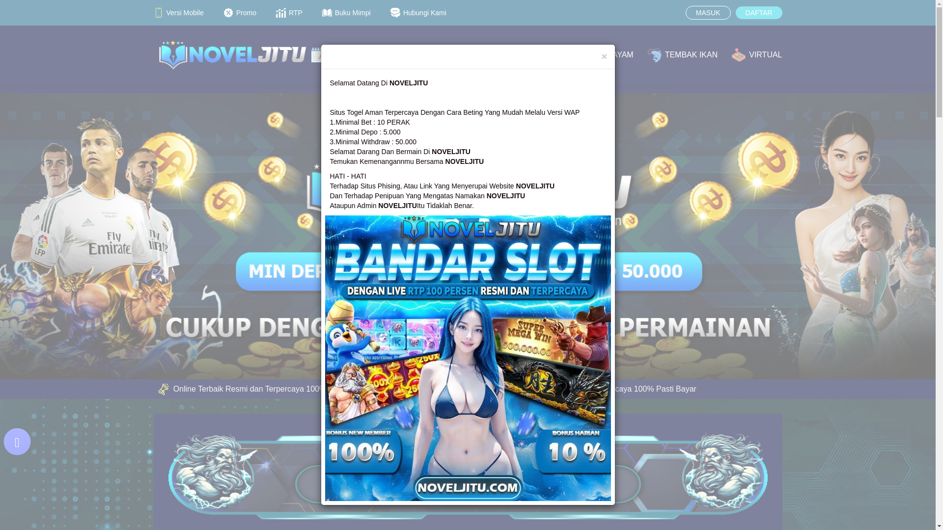 website screenshot of https://noveljitu.ink/