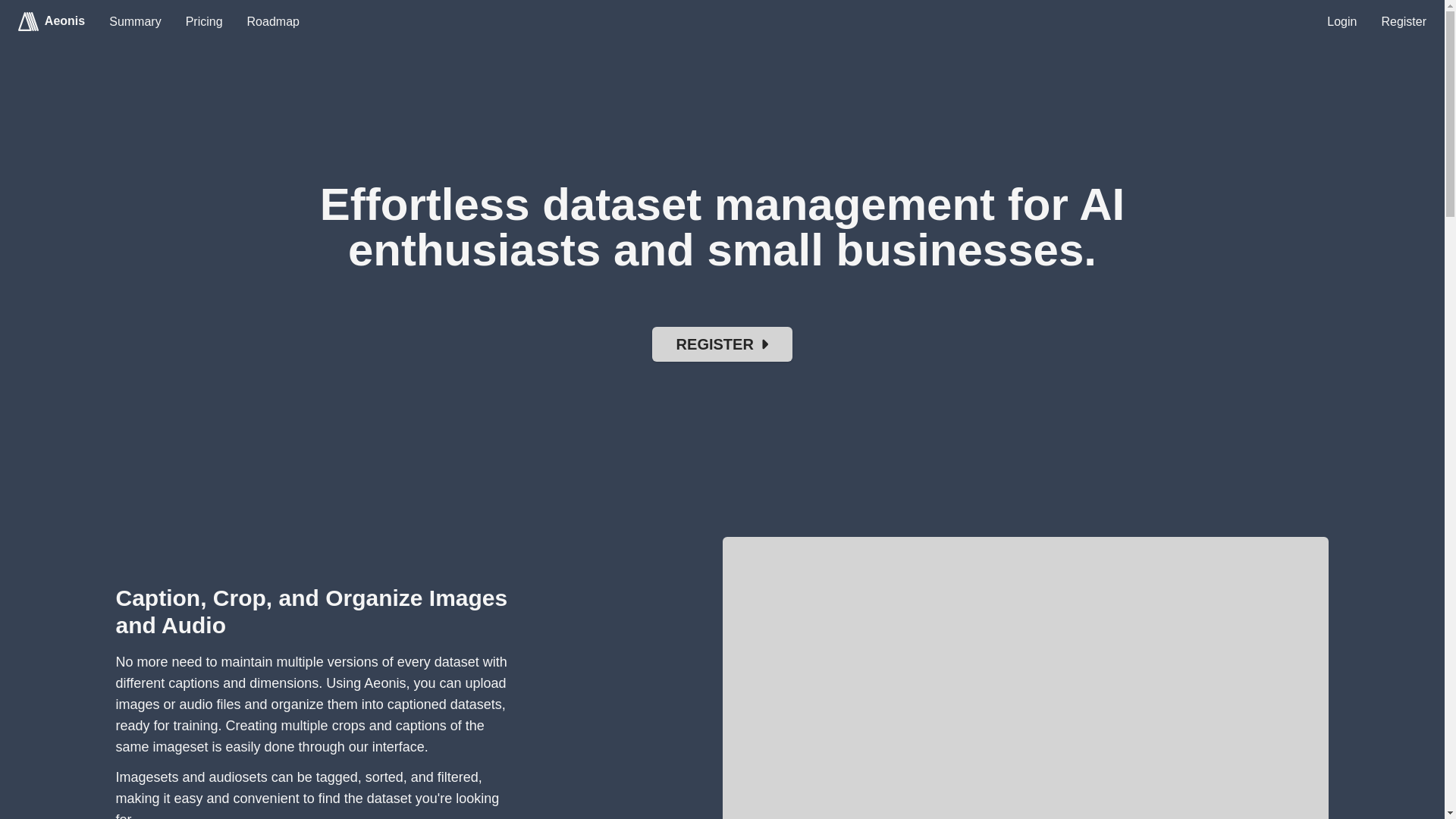 website screenshot of https://aeonis-frontend.pages.dev/